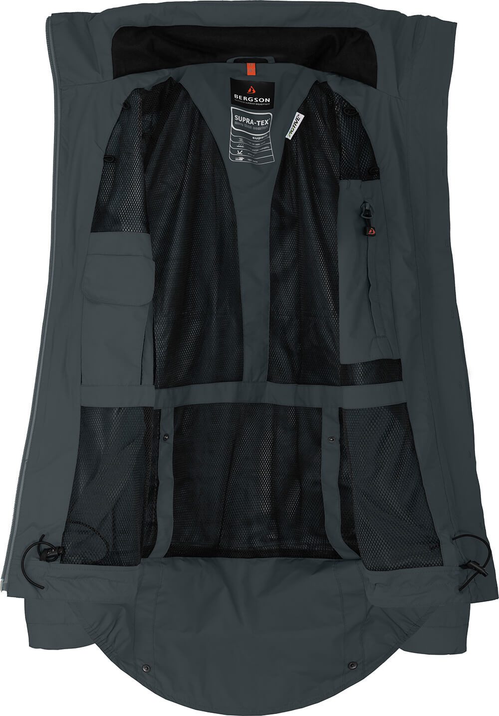 Bergson Regenjacke VALDIVIA Damen Rad-Regenjacke, Netzfutter, 12000 mm Wassersäule, Kurzgrößen, d – Bild 5 von 5