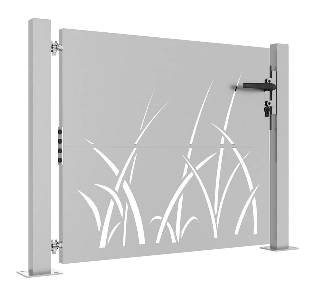 Thumbnail - vidaXL Gartentor Gartentor 105x80 cm Cortenstahl Gras-Design