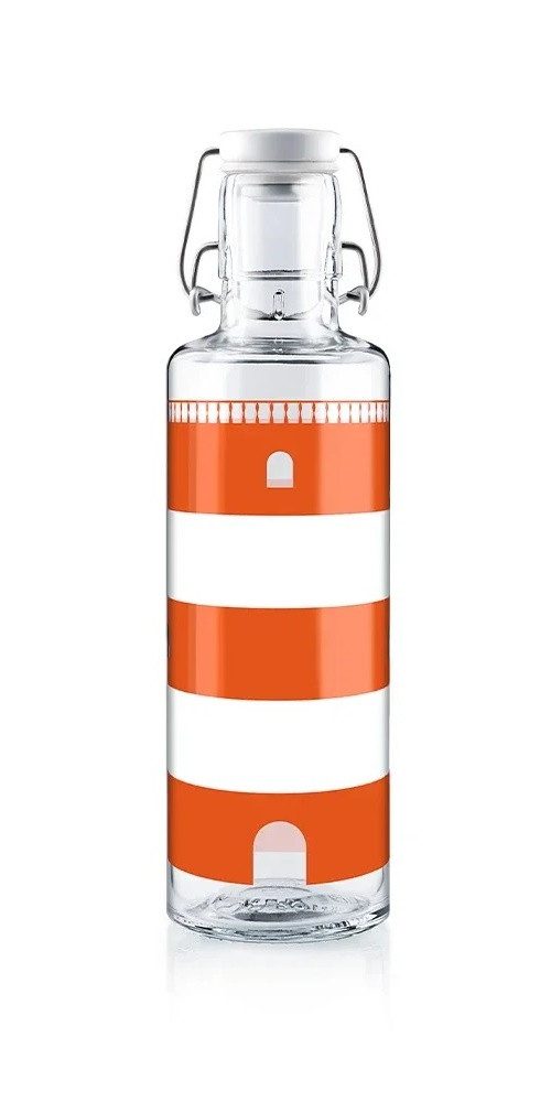 soulbottles Trinkflasche lighthouse Glas (Glasflasche, Keramikdeckel, Edelstahlbügel) 600ml