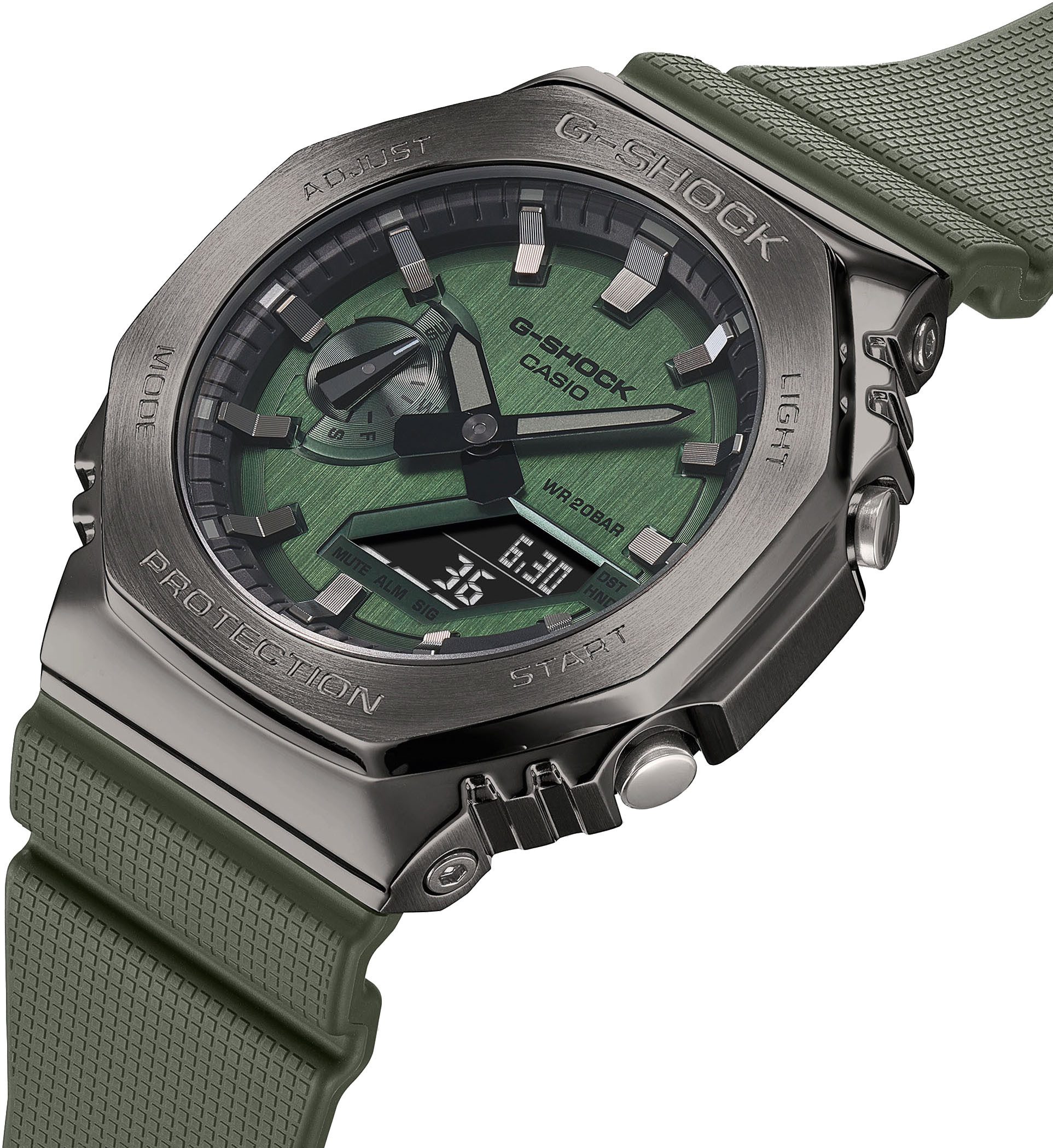 CASIO G-SHOCK Chronograph GM-2100B-3AER, Quarzuhr,Armbanduhr,Herrenuhr,digital, bis 20 bar wasserd.Resinarmband