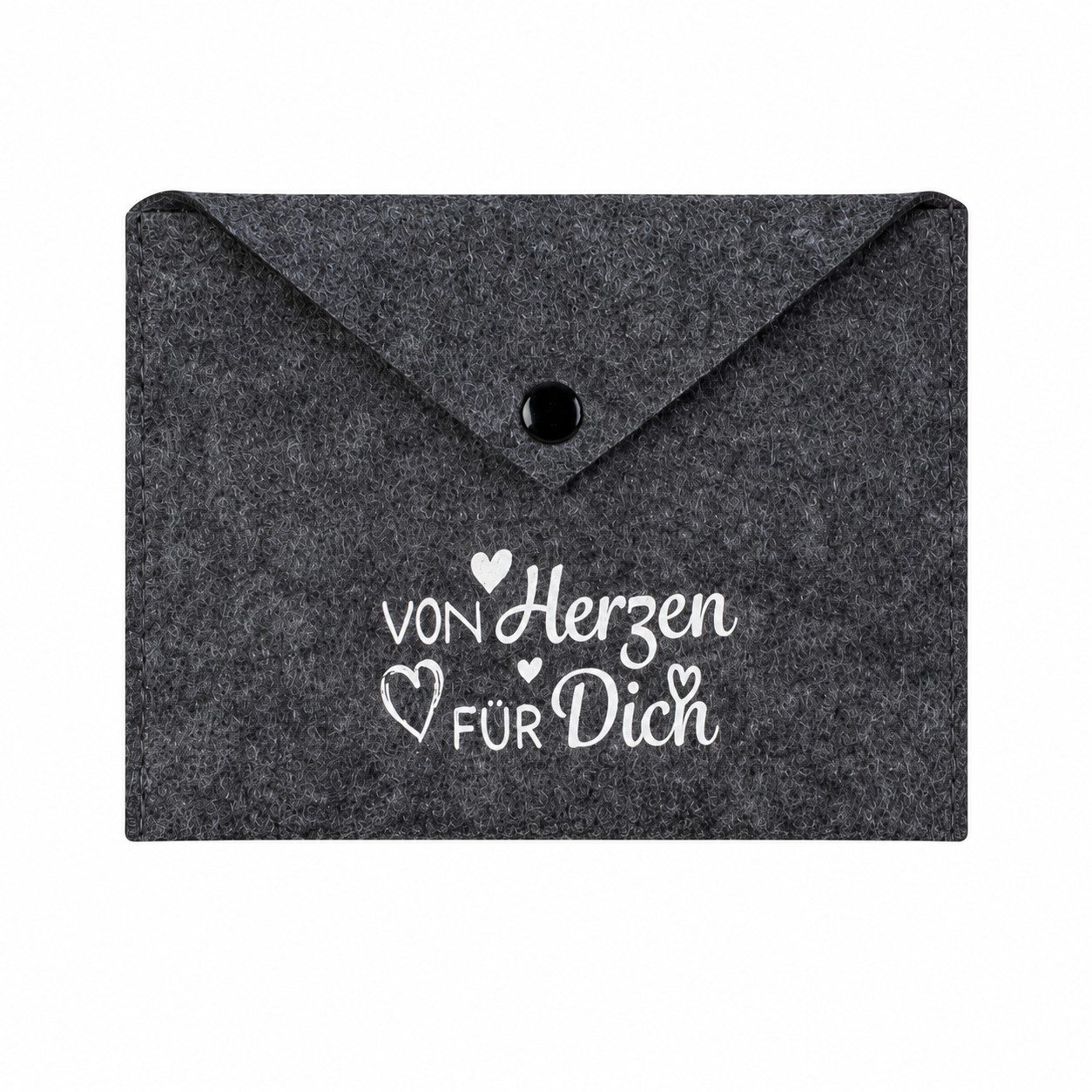 XiRRiX Geschenkbox Geldgeschenk Briefumschlag aus Deko Filz (mit schöner Aufschrift, Grau/Weiss), Originelle Geschenkverpackung für Gutscheine, Geld oder Karten