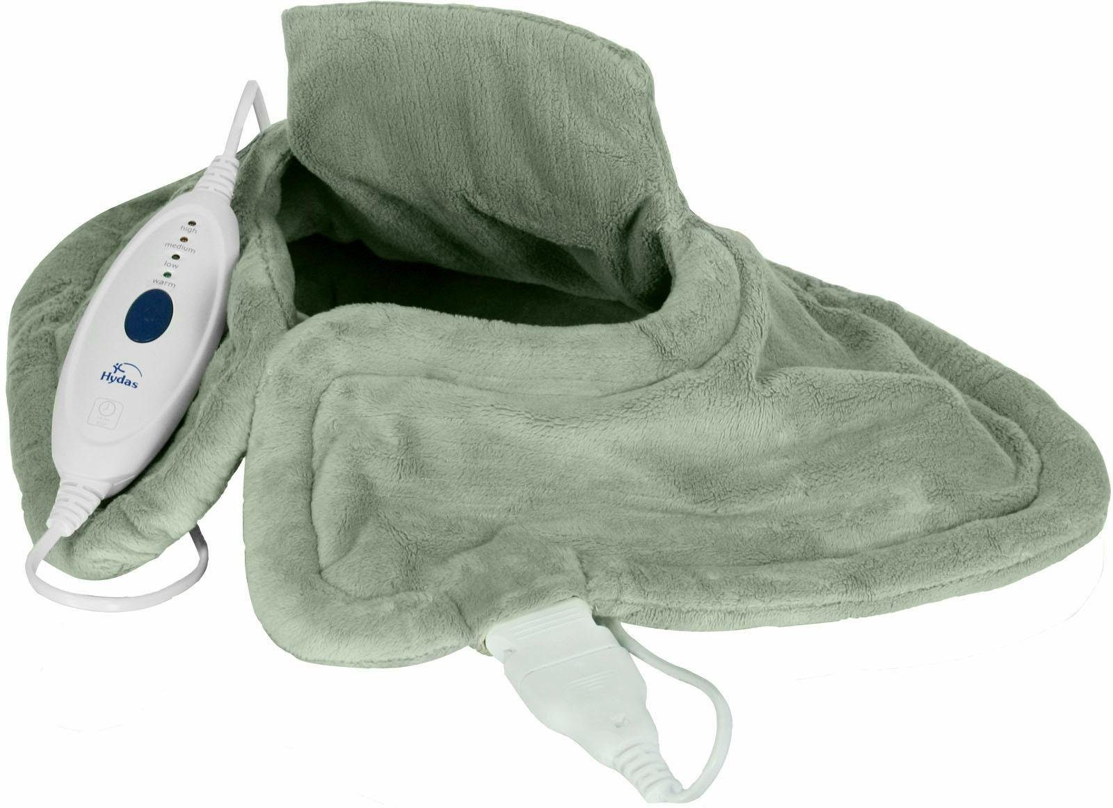 Hydas Heizkissen für Nacken/Schulter mit extra hohem, beheiztem Nackenteil, 4 Temperaturstufen, weicher Stoff, komfortabler Magnetverschluss