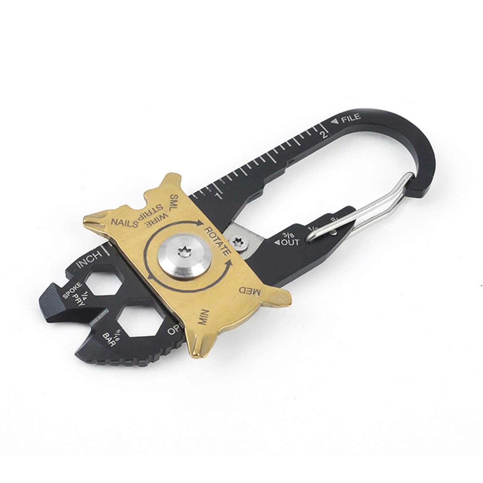 Lobwerk Multitool 20in1 Werkzeug Multitool Öffner Schlüsselanhänger Karabiner Outdoor Li