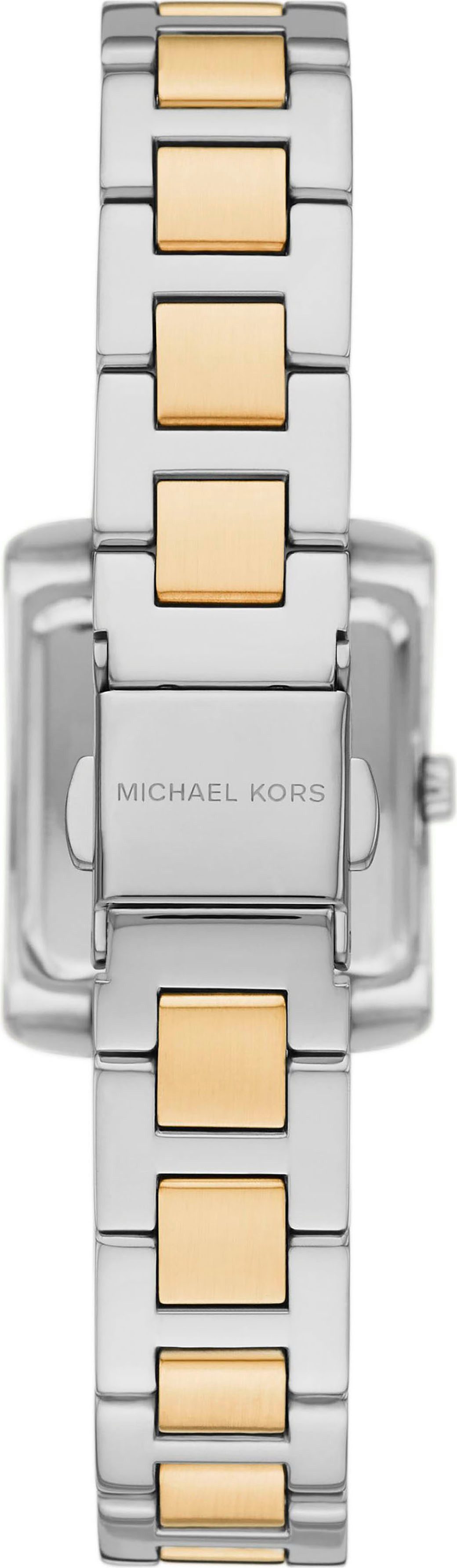 MICHAEL KORS Quarzuhr PETITE EMERY MK4882, Armbanduhr, Damenuhr, Edelstahlarmband, Perlmutt, Glassteine