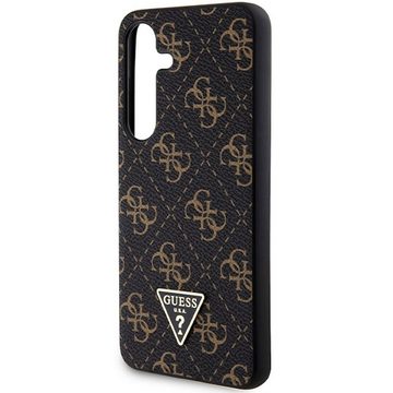 Guess Smartphone-Hülle Guess 4G Triangle Metal Logo für Samsung Galaxy S24 Schutz Hülle