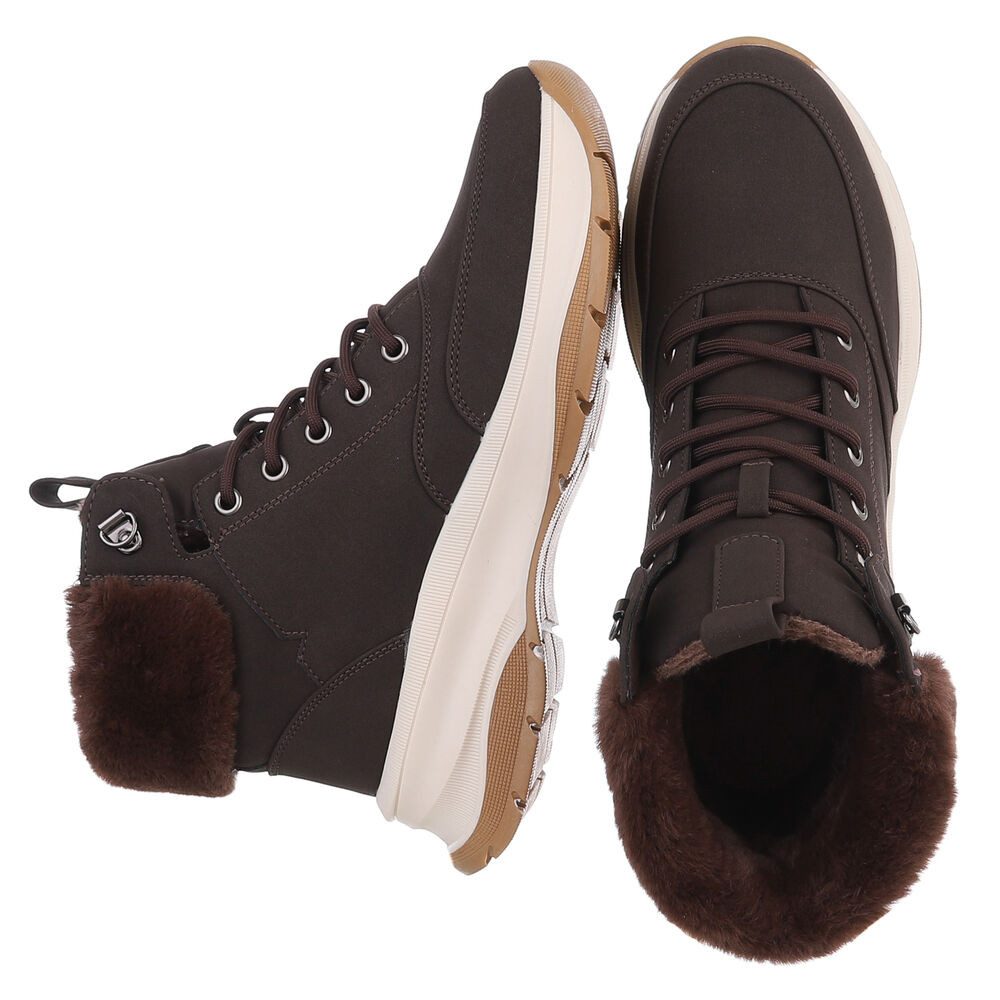 Ital-Design Hoher Sneaker mit Futter für Damen - Komfort & Stil Schnürstief günstig online kaufen