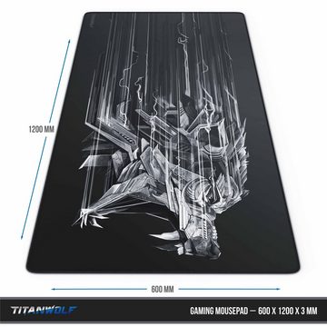 Titanwolf Gaming Mauspad, XXXL Speed Mousepad 1200 x 600 mm, Geschwindigkeit & Präzision