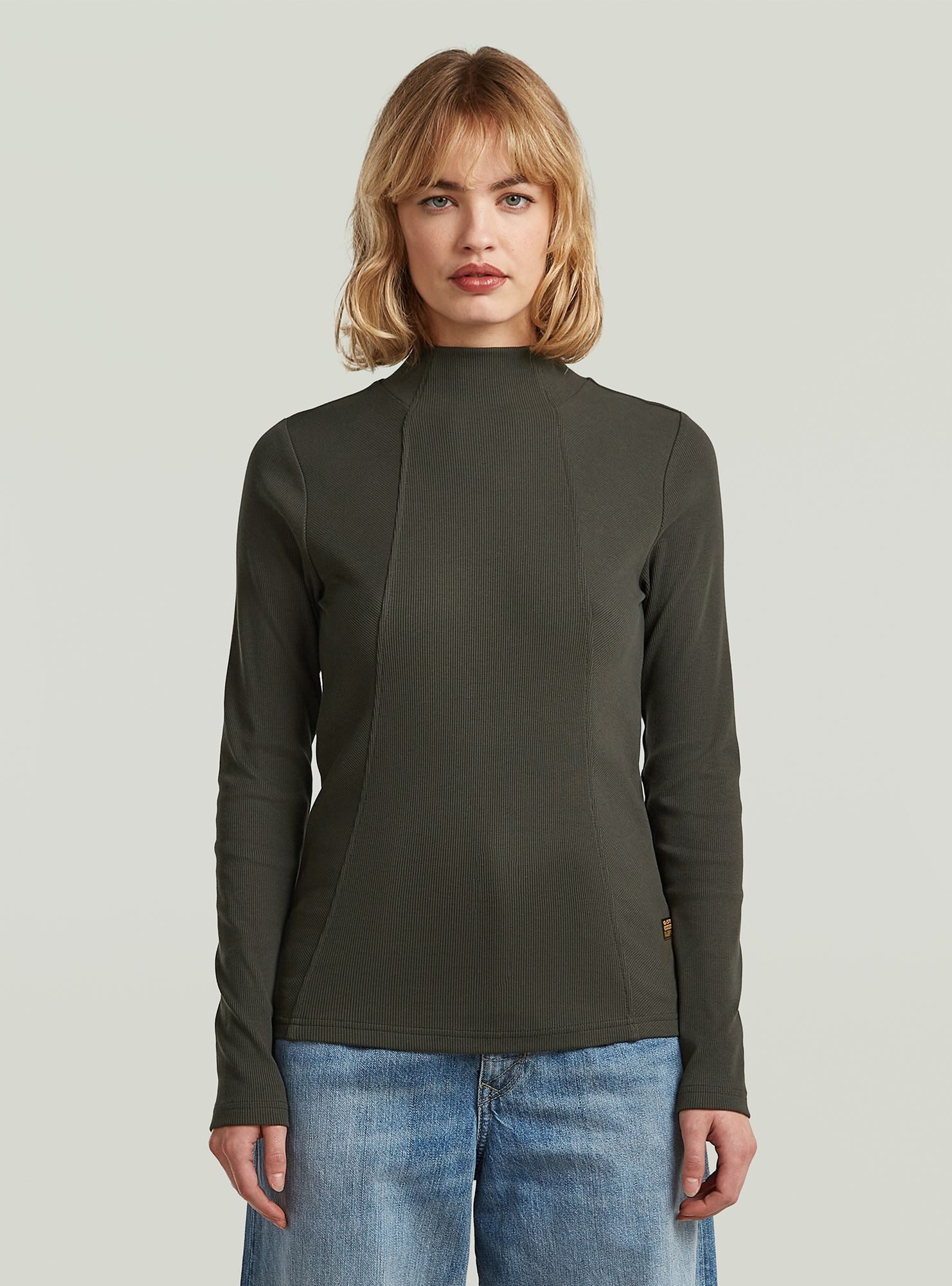 G-STAR T-Shirt A Line Slim Rib Mock T-Shirt