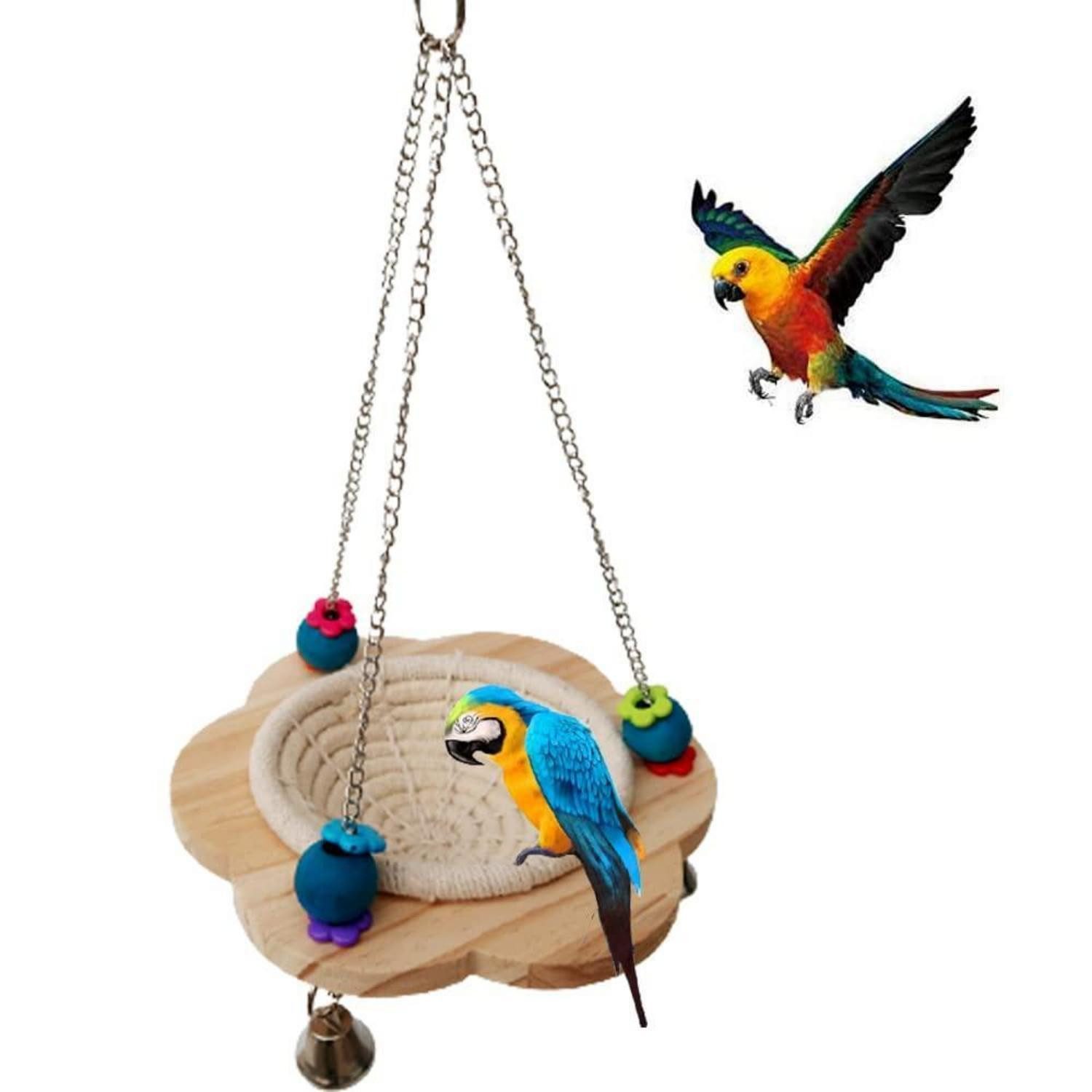 LuxusKollektion Vogelspielplatz Papageien-Vogelnest mit Glocken