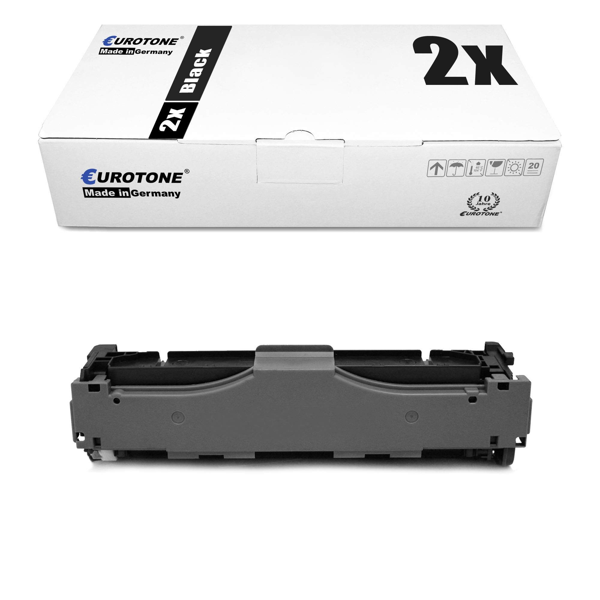Eurotone Tonerkartusche CE410A, CE410X, (Multipack, 2-St., 2-teiliges Set), Kompatibel, sofort einsatzbereit