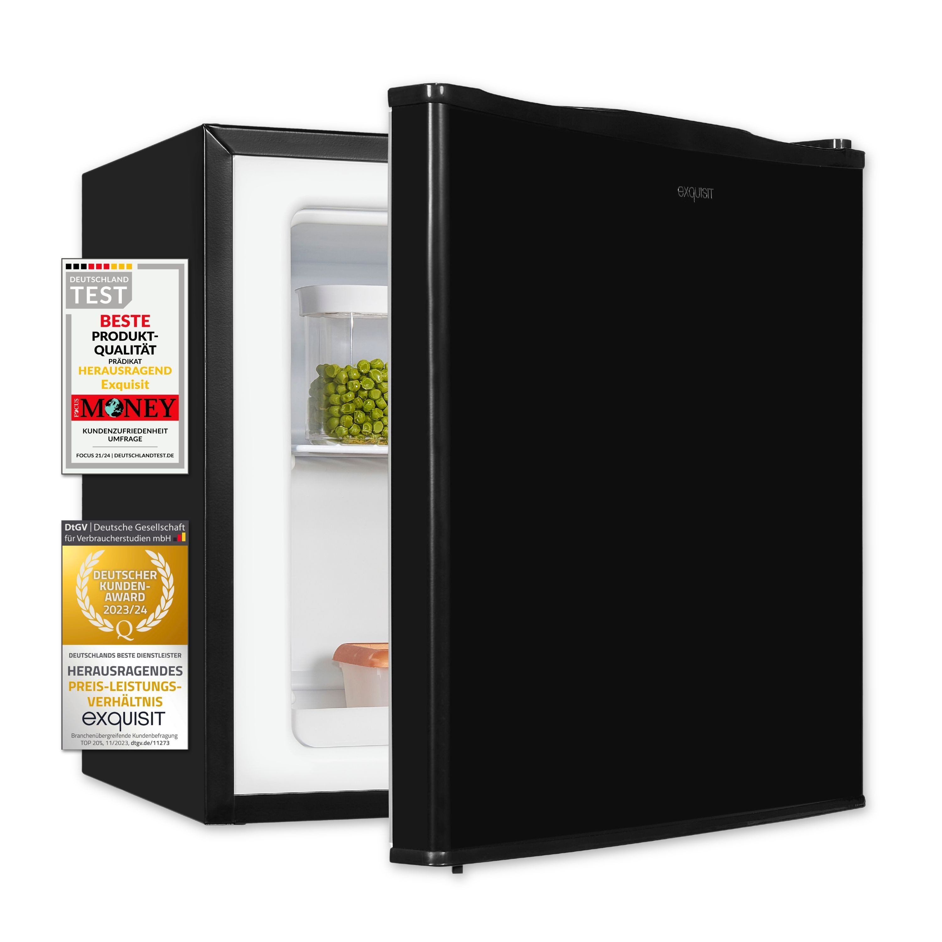 exquisit Gefrierschrank GB40-150E rot, 51 cm hoch, 47 cm breit, Praktischer Mini-Gefrierschrank 4*-Gefrierfach, flexibel & einfach