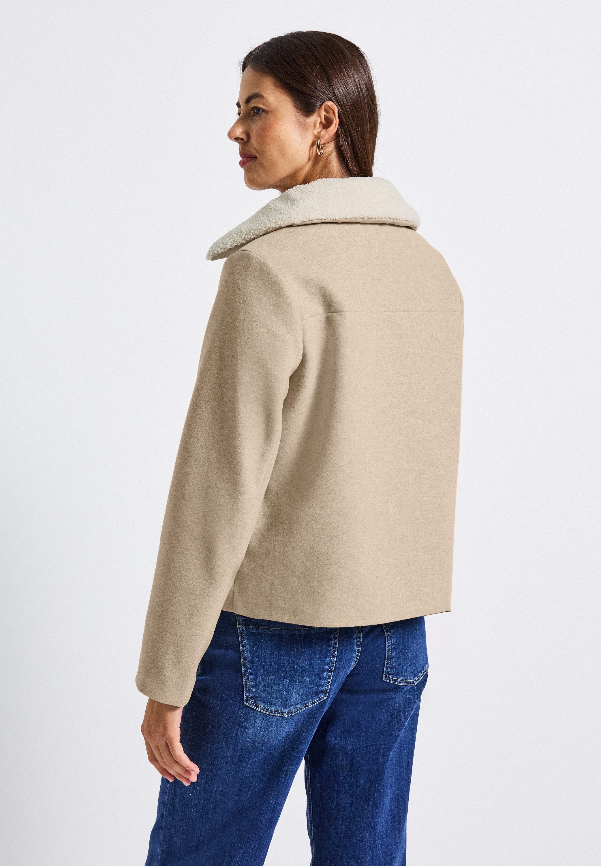 STREET ONE Outdoorjacke in Woll-Optik günstig online kaufen