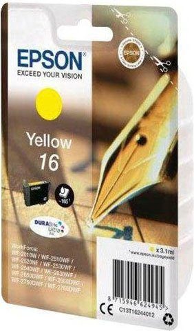 Epson DURABRITE ULTRA INK 16 (C13T16244012) Tintenpatrone (original Druckerpatrone 16 gelb)