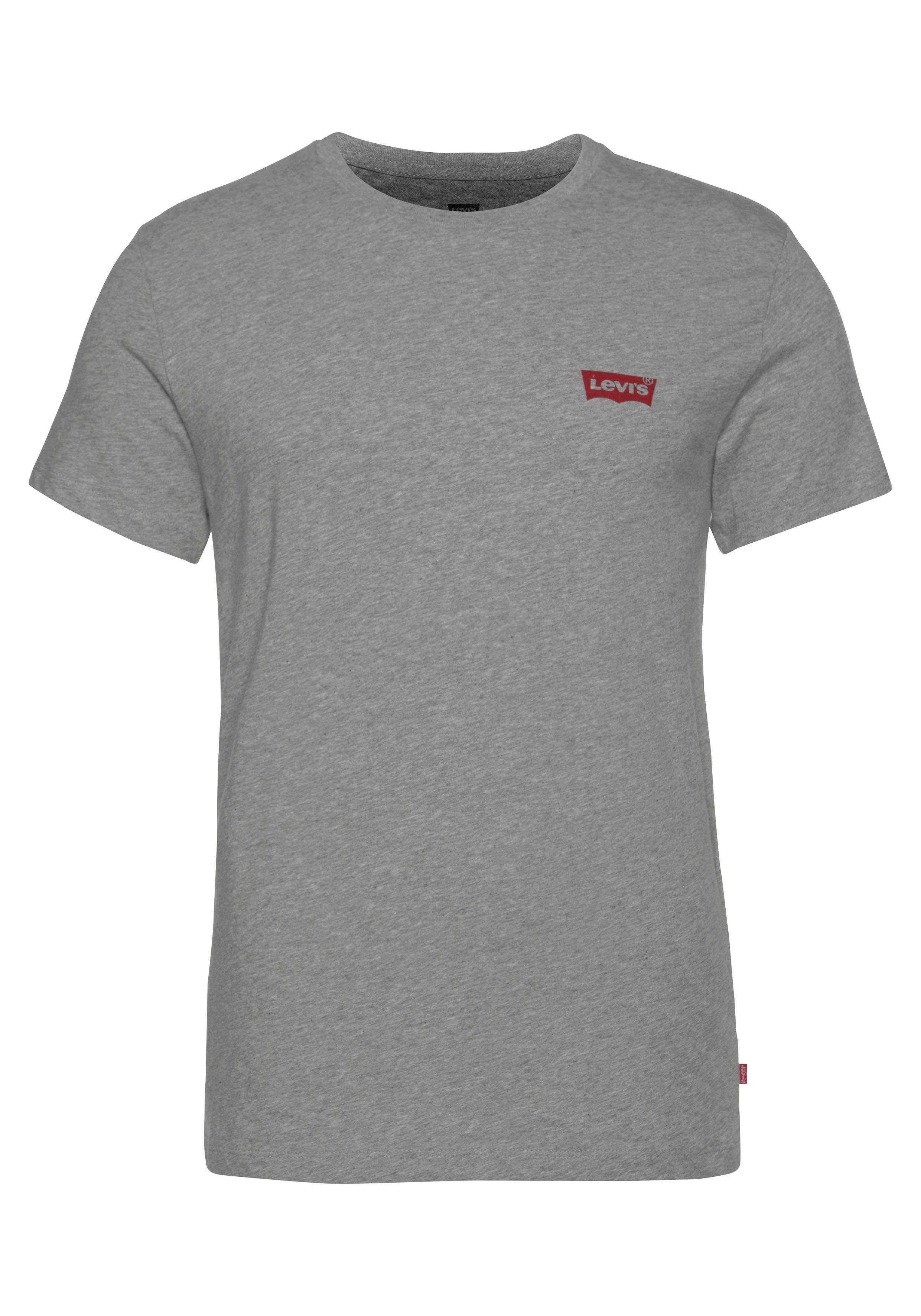 auf mit Levi's® grey Logo Brust Levi's® Kurzarmshirt heather der