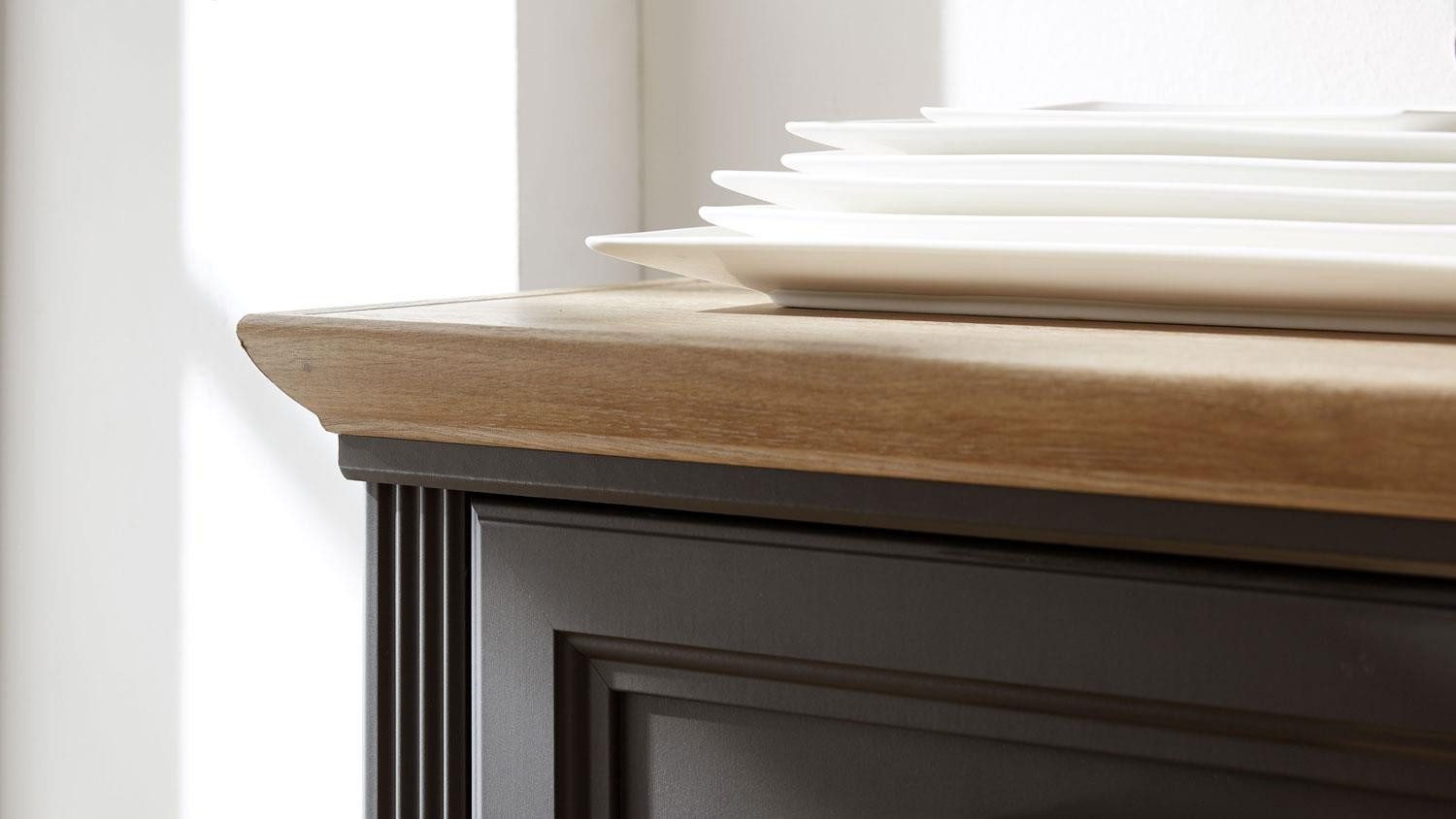 Innostyle Sideboard Sideboard Jasmin Kommode Anrichte in graphit und Artisan Eiche 166x102