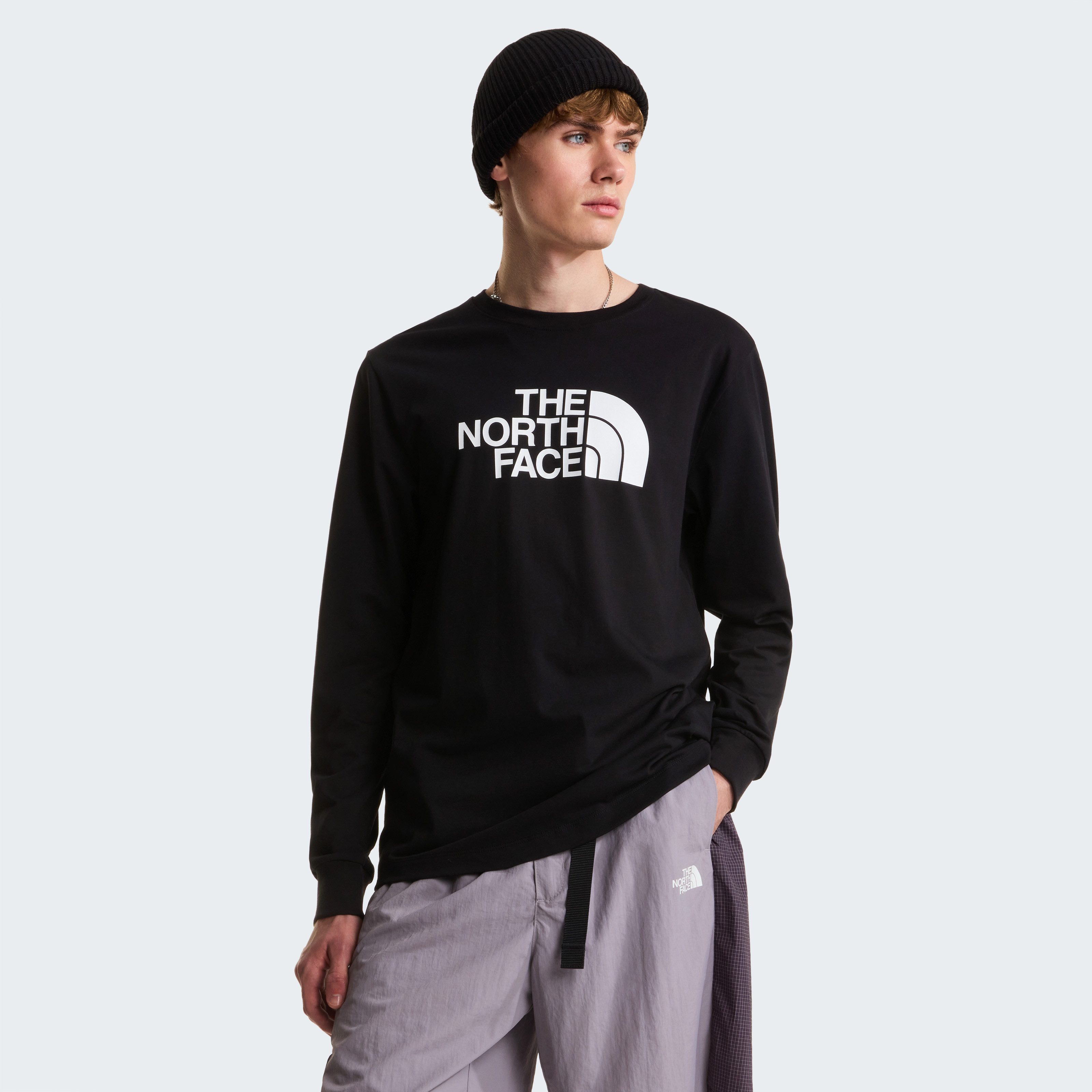 The North Face Langarmshirt M EVOLUTION HALF DOME REGULAR LONG SLEEVE TEE (1-tlg) für Erwachsene, sportlicher Stil, aus Baumwolle