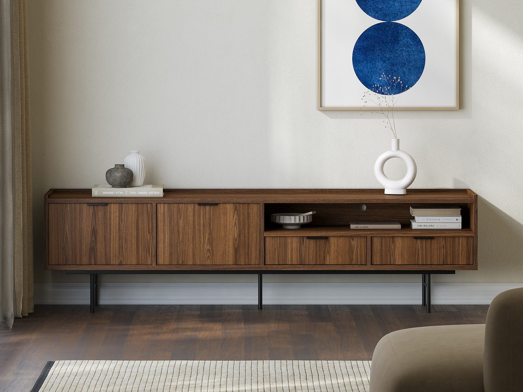 Beautysofa TV-Schrank Evron mit 2 Schubladen, günstig online kaufen