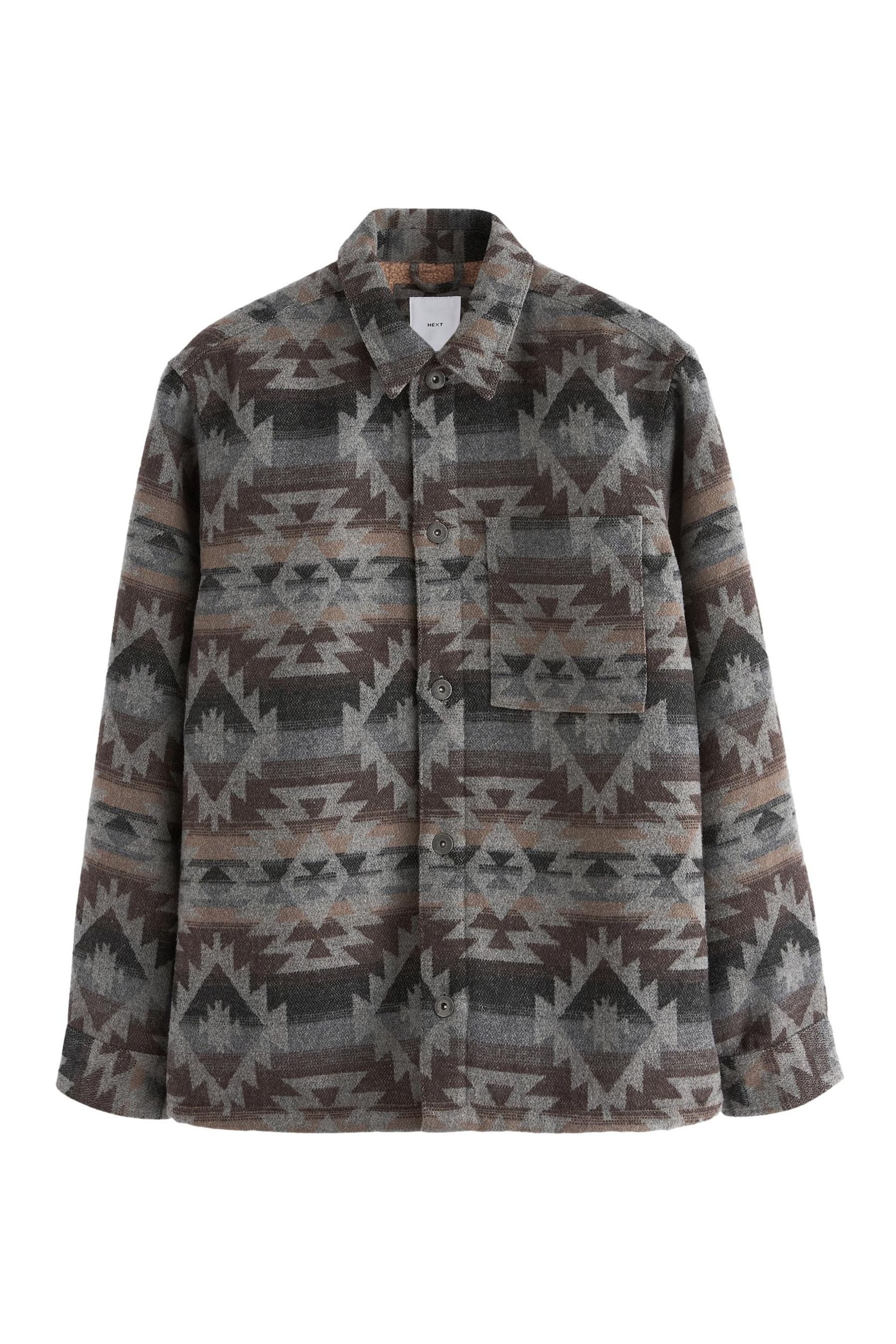 Next Hemdjacke Hemdjacke mit Borgfutter und Navajo-Muster (1-St) günstig online kaufen
