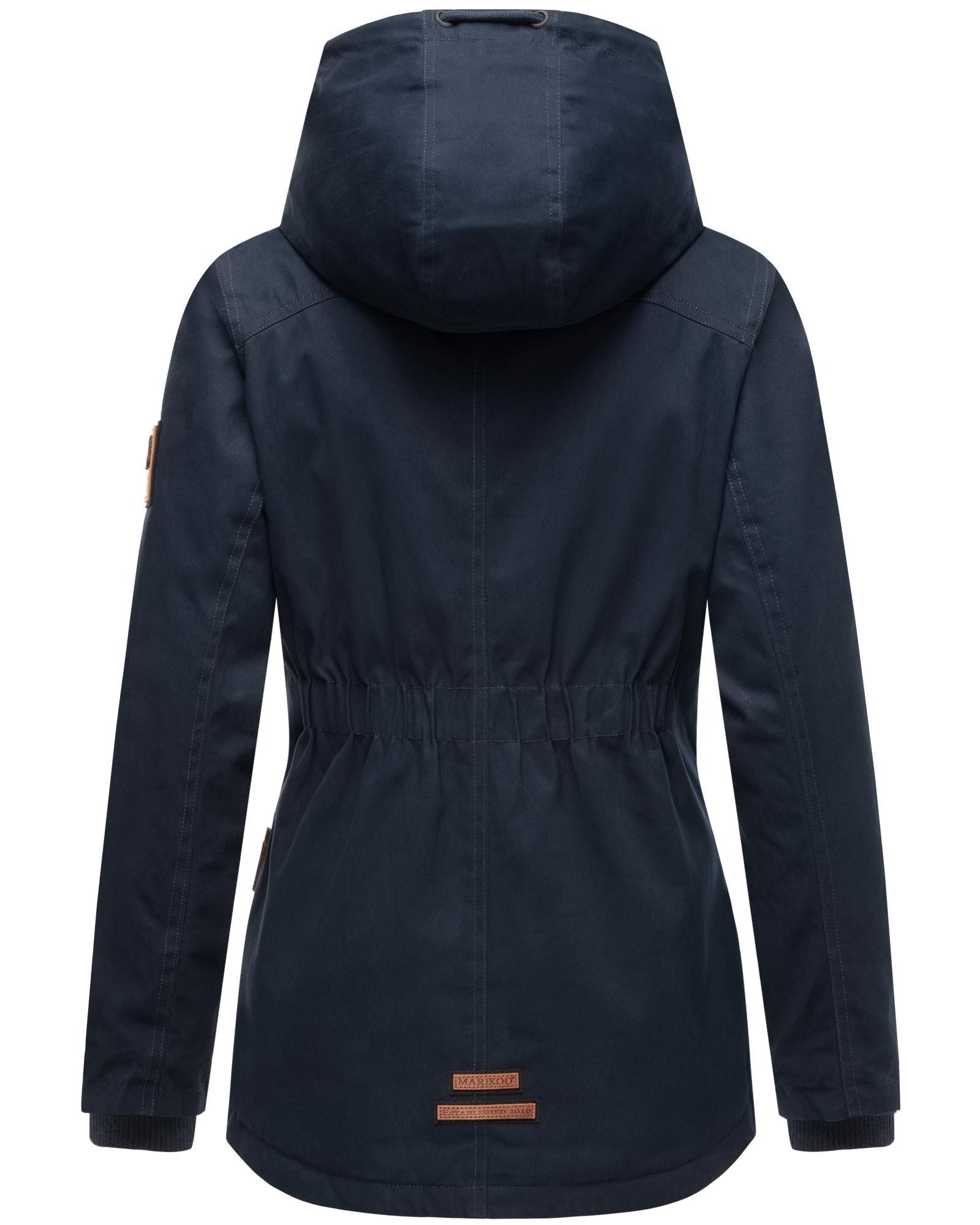 Marikoo Winterjacke Bikoo sportliche Damen Outdoor Baumwolljacke mit Kapuze