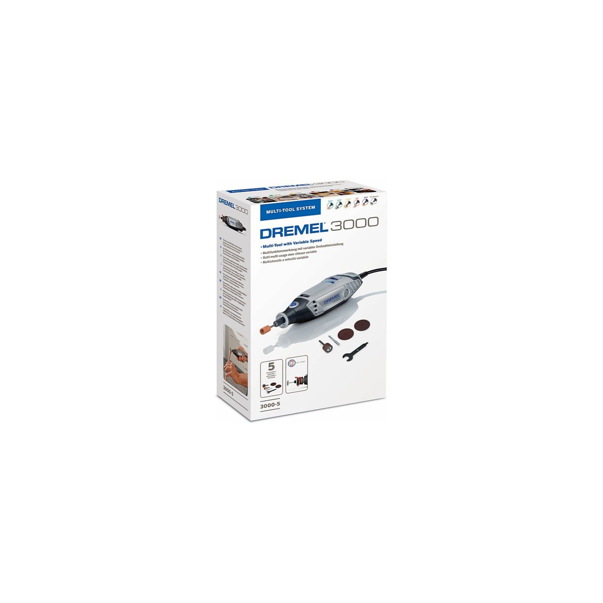 DREMEL Akku-Multifunktionswerkzeug DREMEL® Multifunktionswerkzeug 3000-5 (130 W) mit 5 Zubehöre