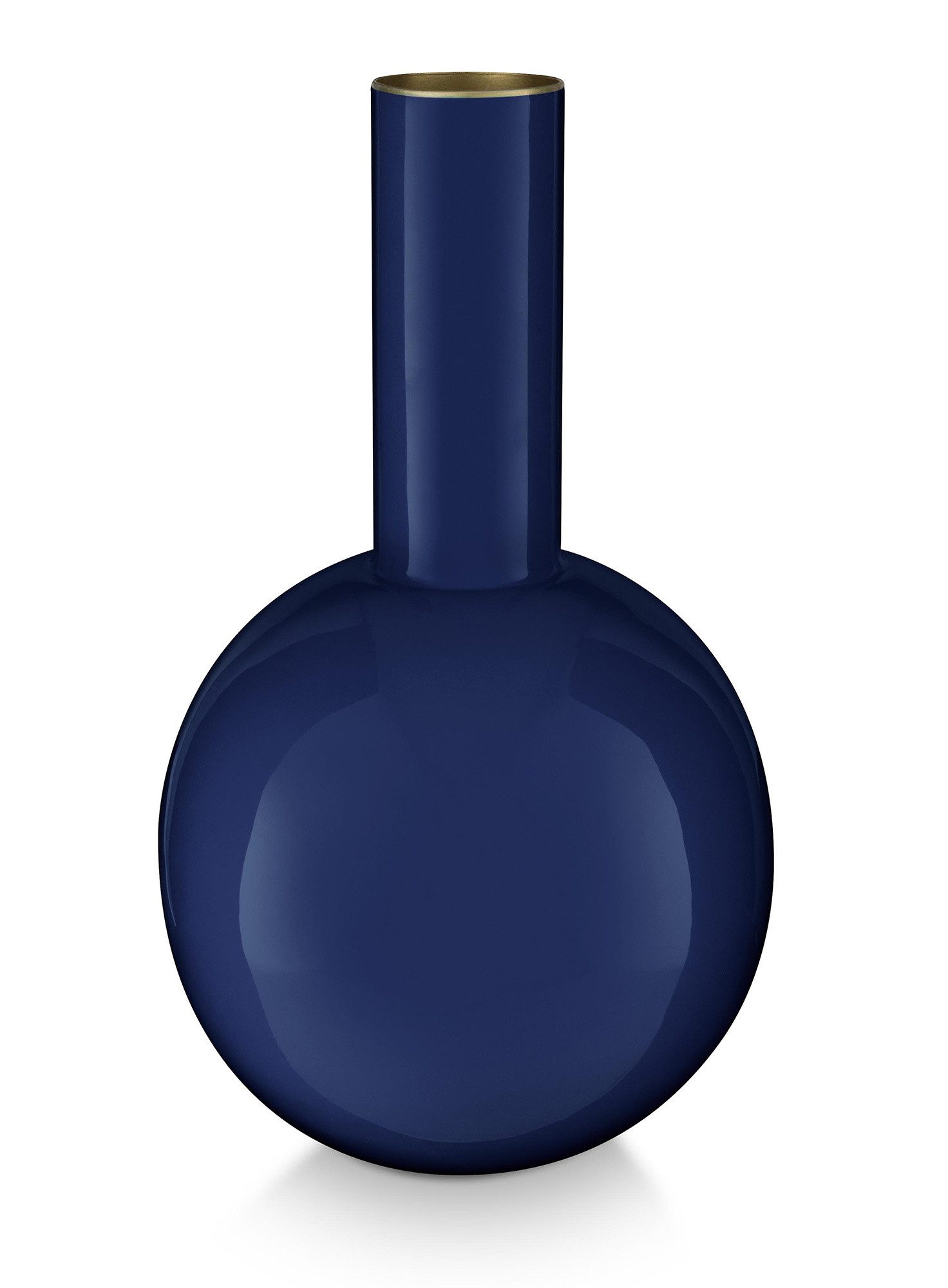 PiP Studio Dekovase Pip Studio Vase Metall klein Blue Bird, dunkelblau