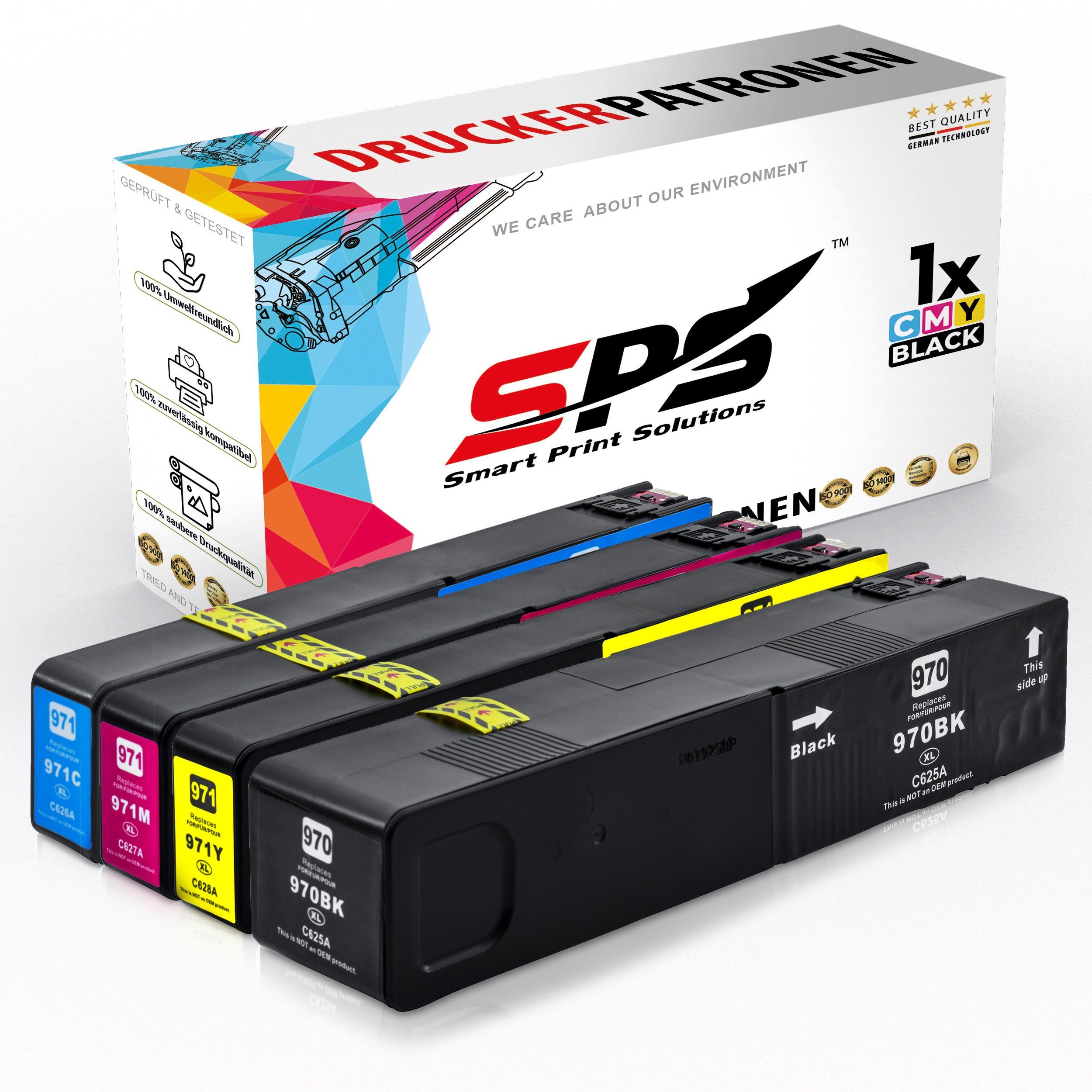 SPS Kompatibel für HP Officejet X576DW 4er Pro Pack, 971XL (für x) Nachfülltinte HP, 970XL
