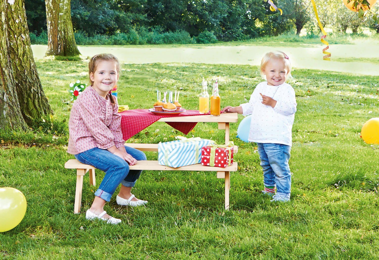 Pinolino® 90x79x50 Garten-Kindersitzgruppe cm BxHxT: Nicki, Picknicktisch,