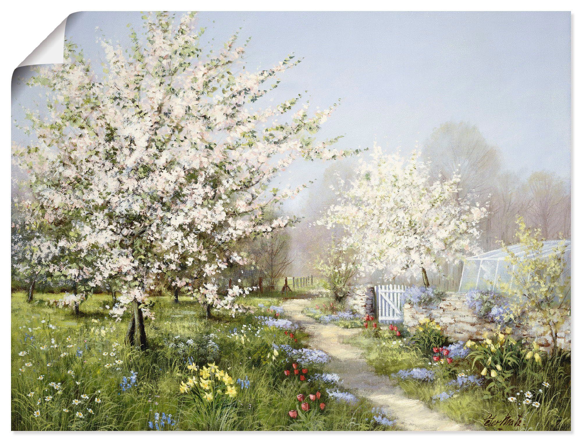 Artland Wandbild Frühlingsblüten, Wiesen & Bäume (1 St), als Leinwandbild, Wandaufkleber oder Poster in versch. Größen
