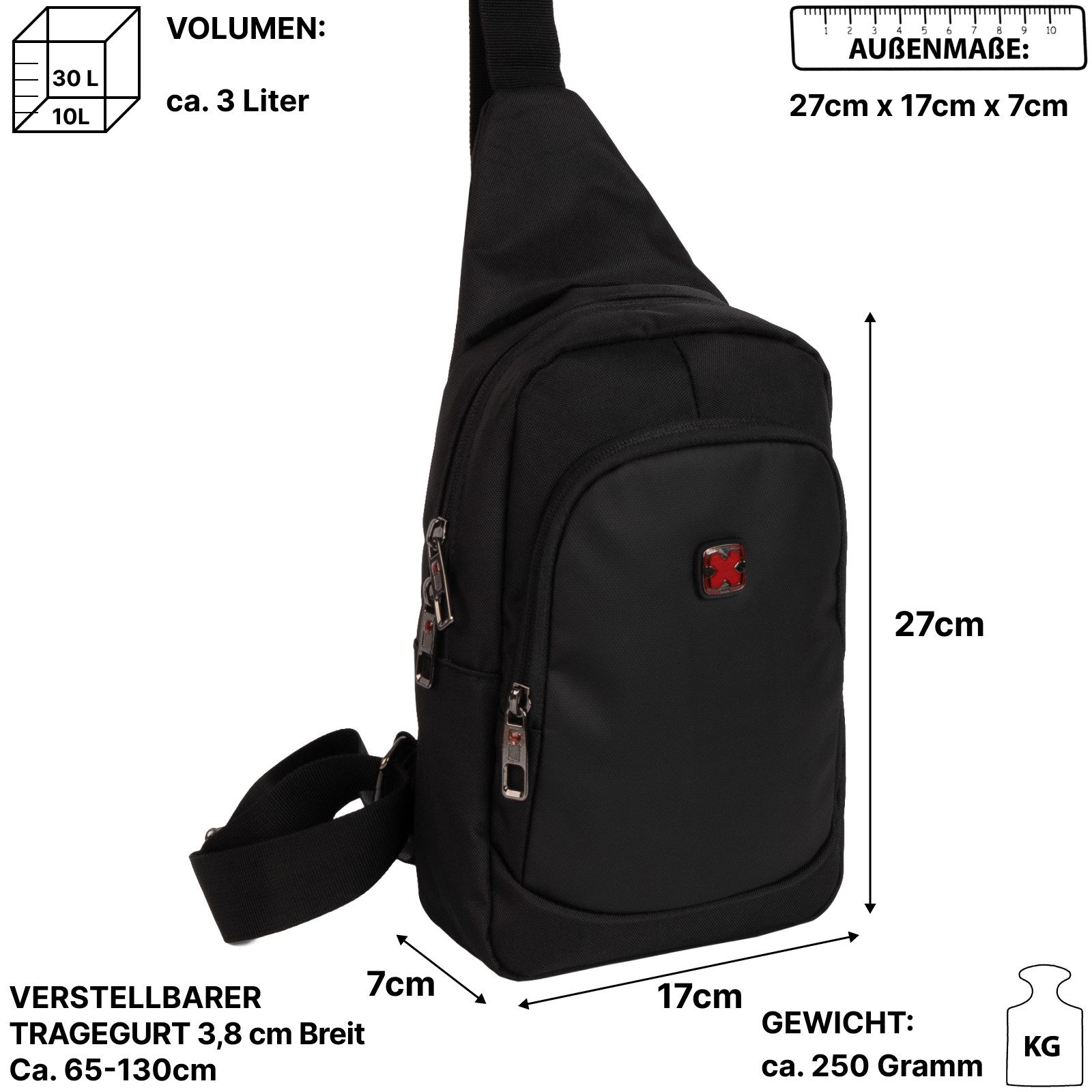 EAAKIE Umhängetasche Bauchtasche Gürteltasche Hüfttasche Umhängetasche Cros günstig online kaufen