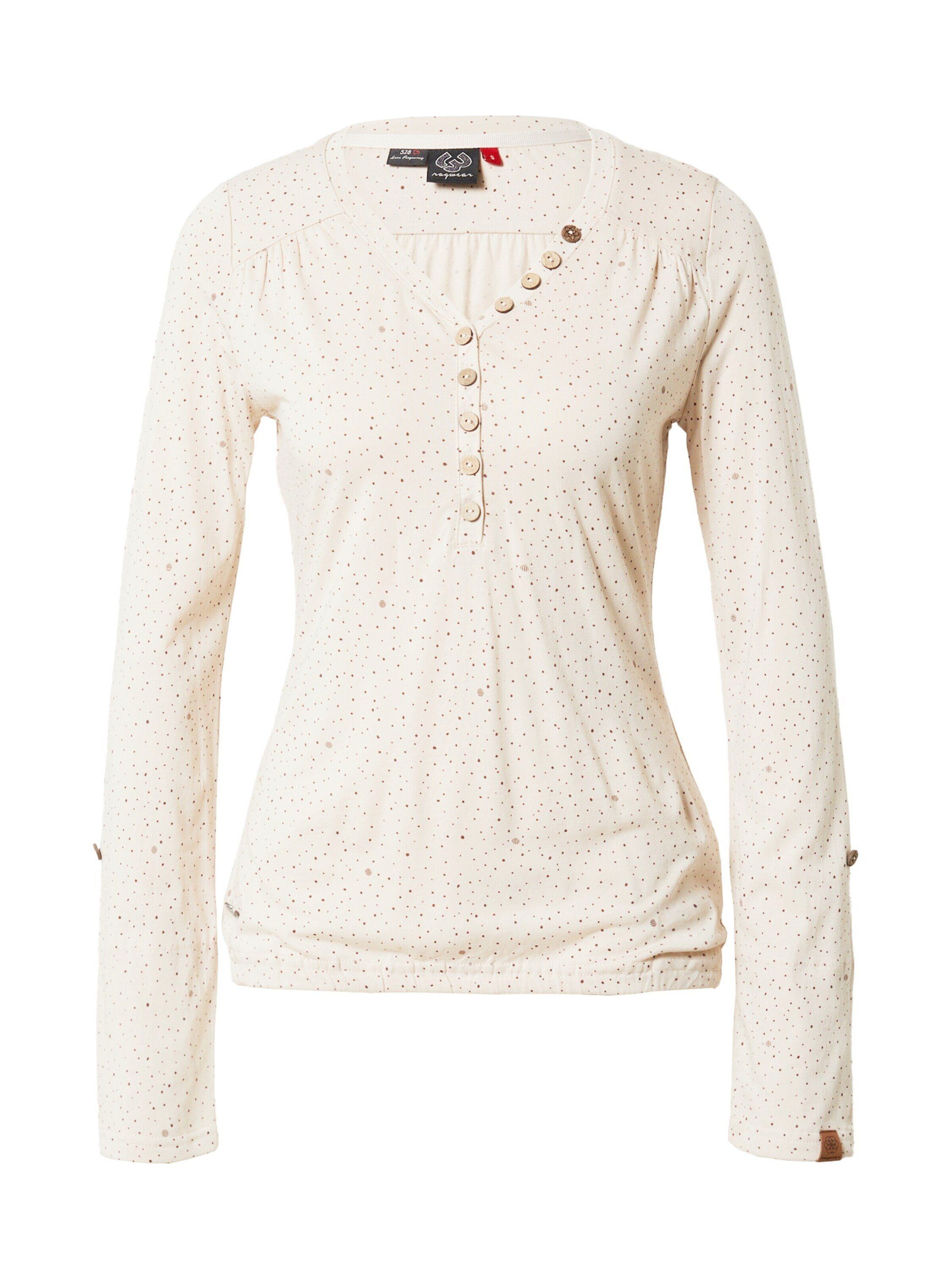 Ragwear 3/4-Arm-Shirt PINCH (1-tlg) Drapiert/gerafft, Weiteres Detail 7006 cream