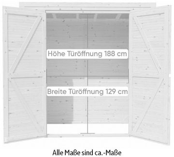 KONIFERA Gartenhaus Beno 1 Fineline Flachdach, BxT: 207x110 cm