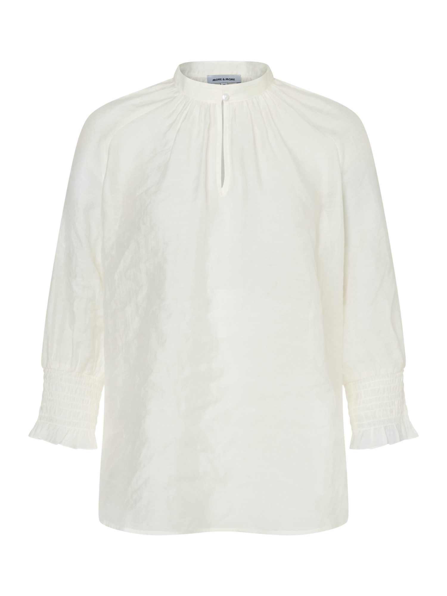 MORE&MORE Klassische Bluse leichte, weite 3/4 Arm Bluse