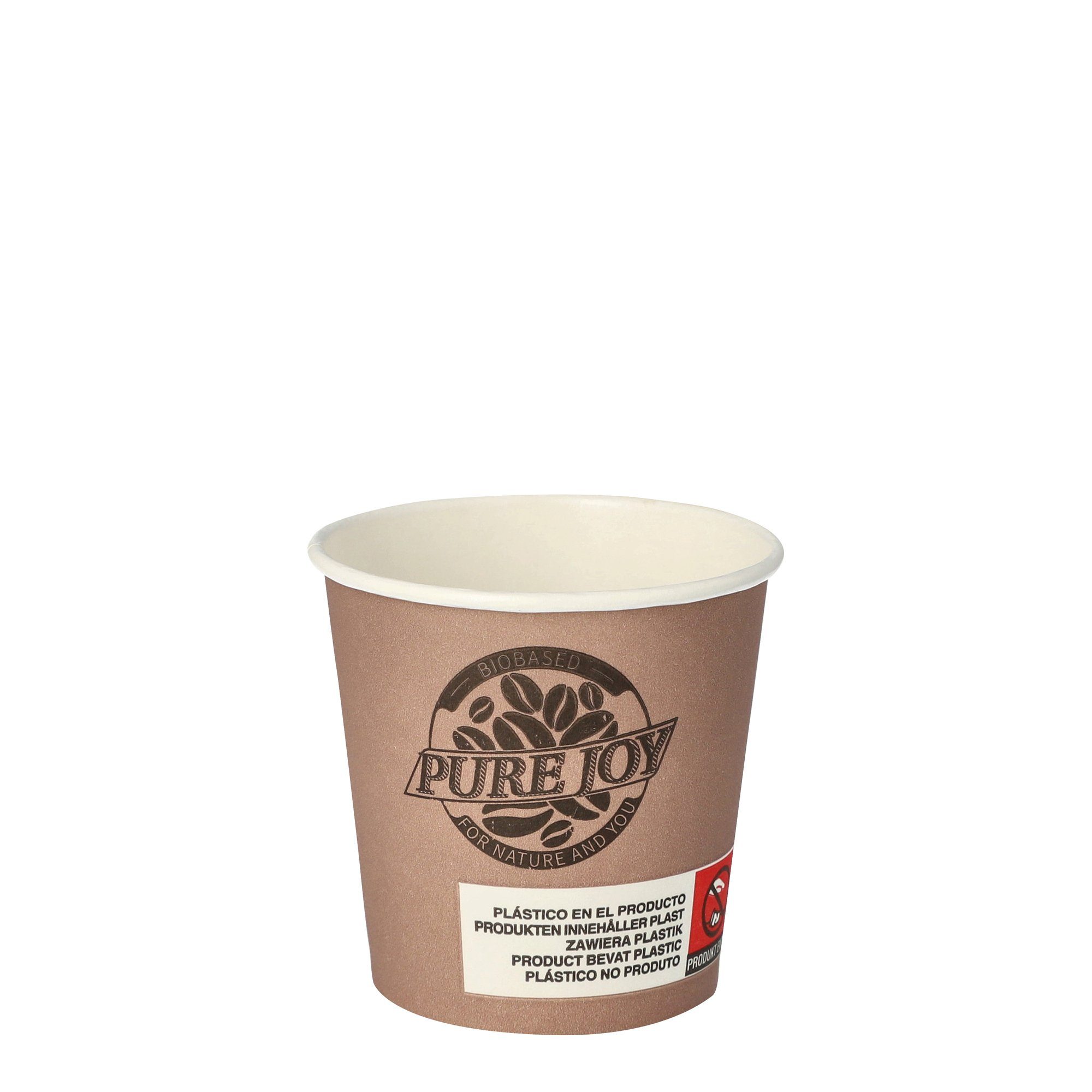 PAPSTAR Becher 80 Trinkbecher, Pappe 0,1 l Ø 6 cm · 6 cm lila "Pure Joy", Pappe