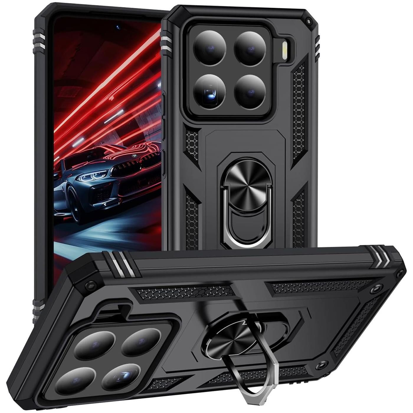 CoolGadget Handyhülle Armor Shield Case für Xiaomi 15 6,36 Zoll, Outdoor Cover mit Magnet Ringhalterung Handy Hülle für Xiaomi 15 5G