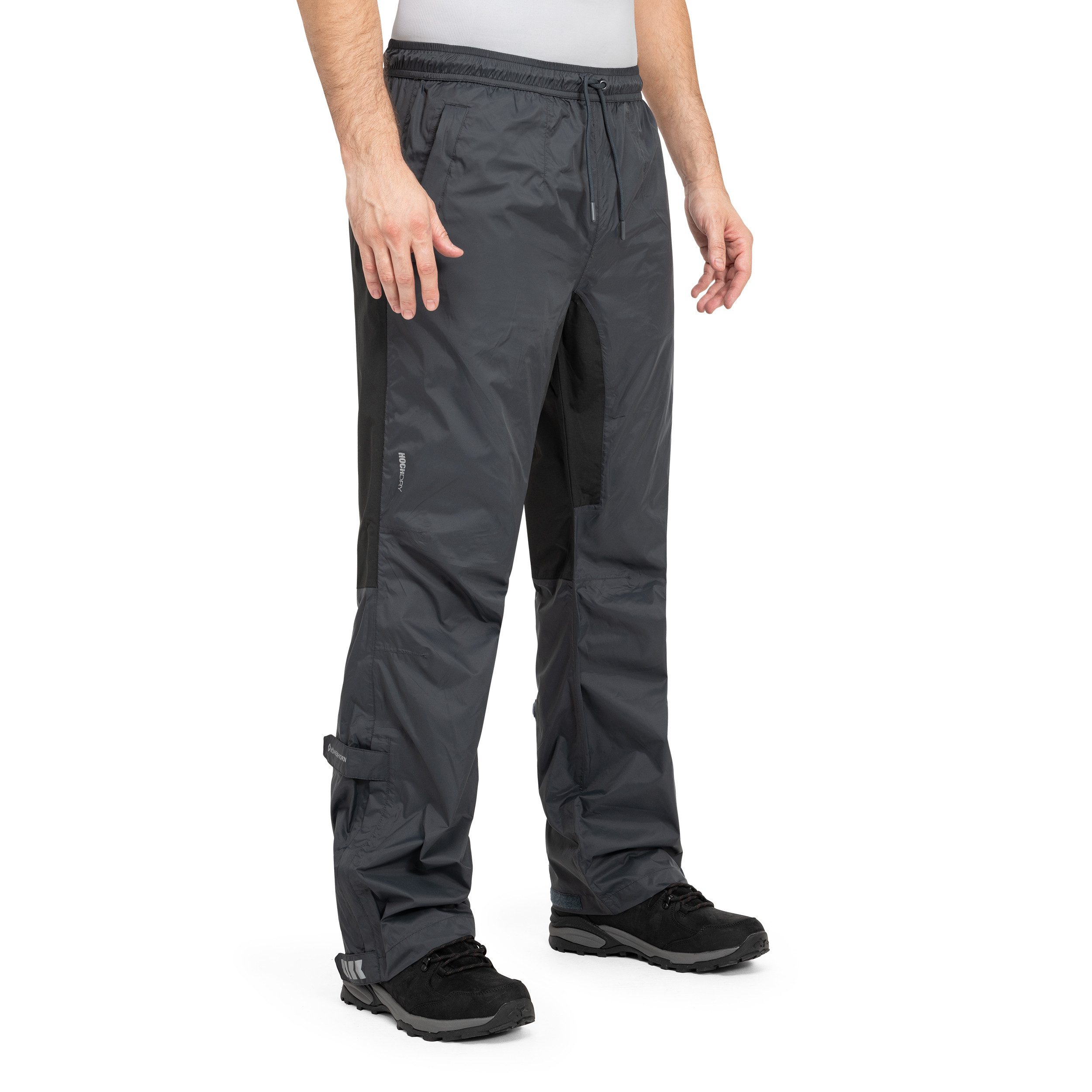 Höhenhorn Regenhose Pluvia Herren Wasserdichte Überziehhose Outdoorhose für Männer mit Transportbeutel, Wassersäule 5.000 mm, Atmungsaktiv 5.000g/m2/24h