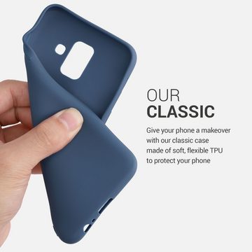 kwmobile Handyhülle Hülle für Samsung Galaxy A6 (2018), Hülle Silikon - Soft Handyhülle - Handy Case Cover - Marineblau