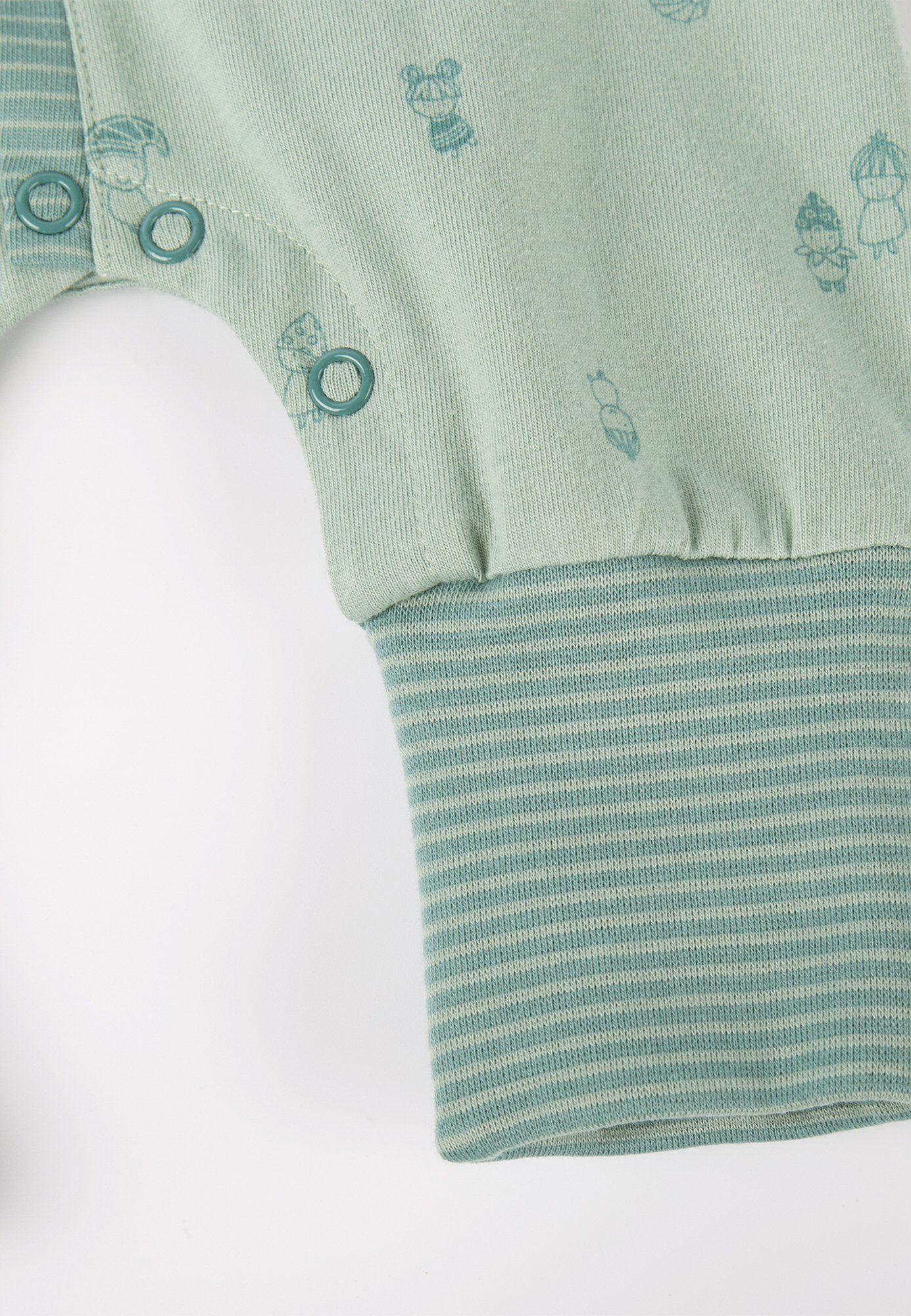 Sigikid Overall (1-tlg) Einteiler Overall Baby Klappbündchen grün mit