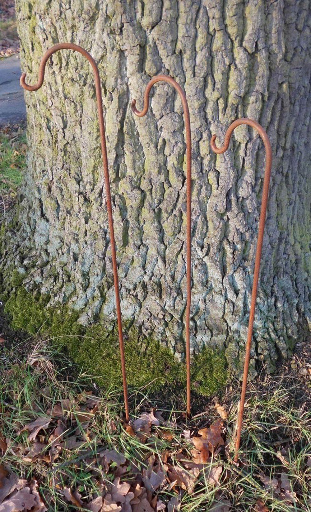 Deko-Impression Gartenstecker 3er-Set Gartenstab m. Haken Laternenhaken Eis günstig online kaufen