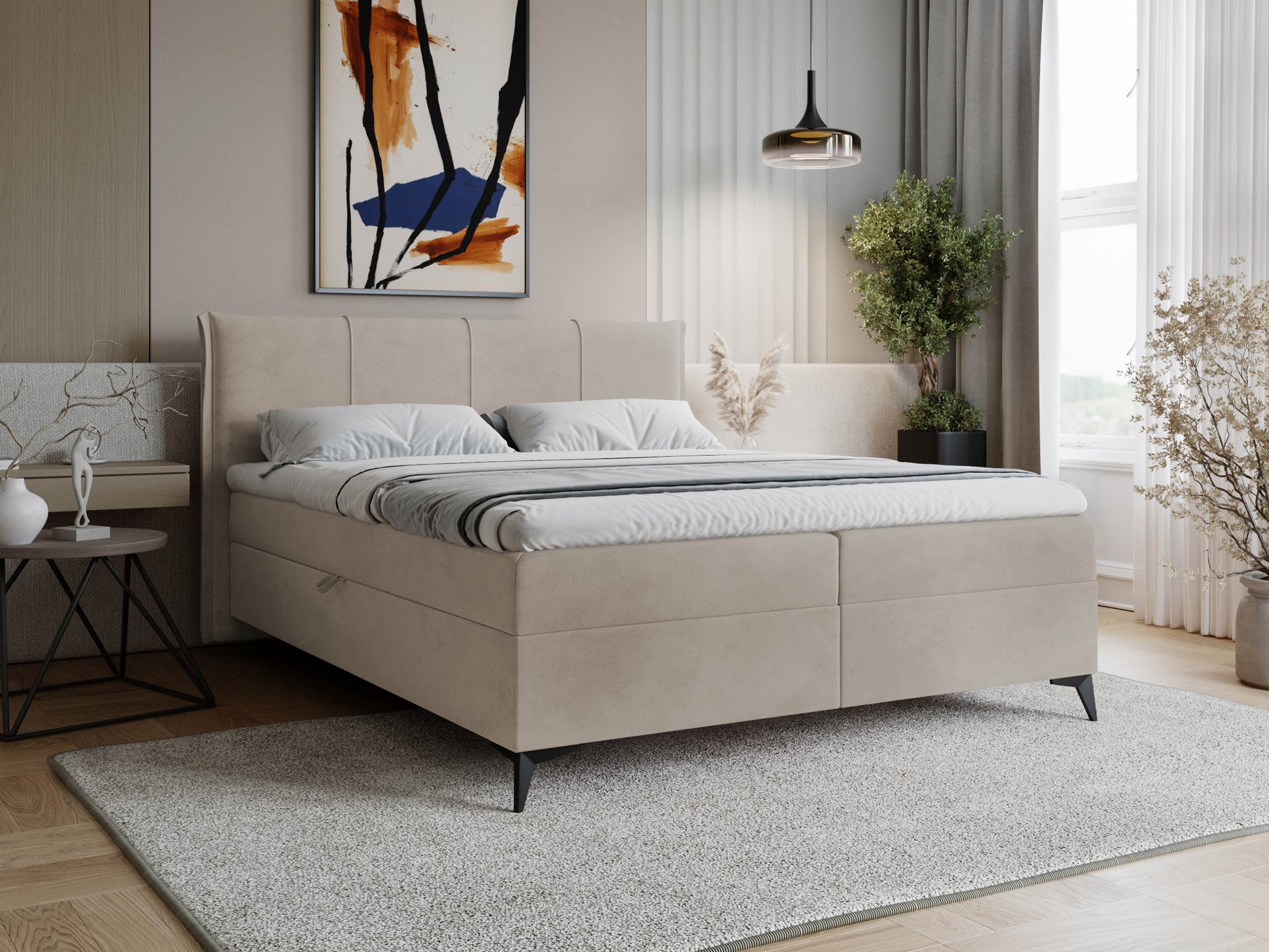 MIRJAN24 Boxspringbett Eco (mit zwei Bettkästen), Härtegrad H3, 140/160/180 günstig online kaufen
