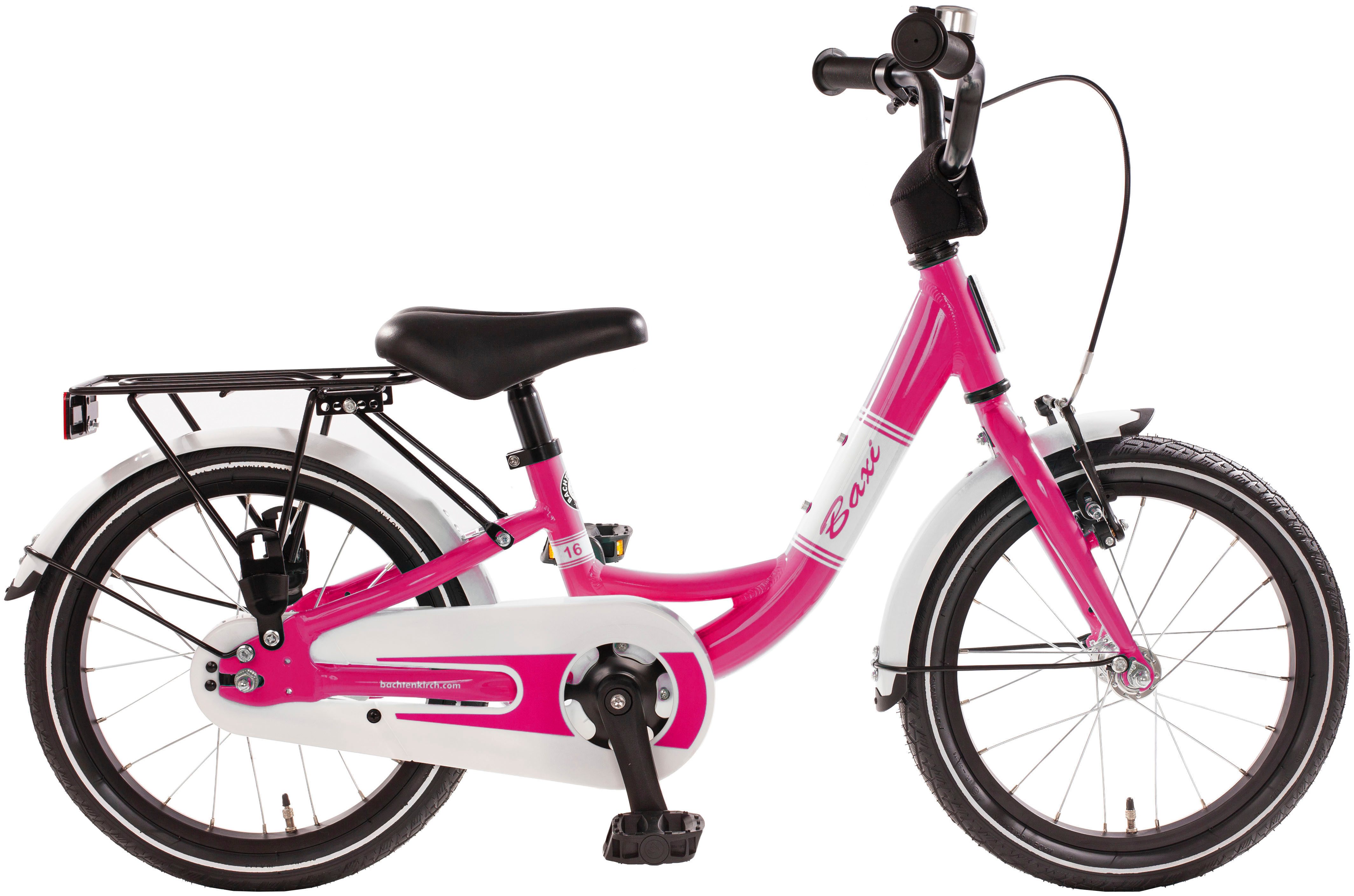 Bachtenkirch Kinderfahrrad 16" Baxi - pink, 1 Gang, ohne Schaltung, (Packung), Alu Kinderfahrrad mit Vollausstattung, erhältlich in 14/16/18 Zoll