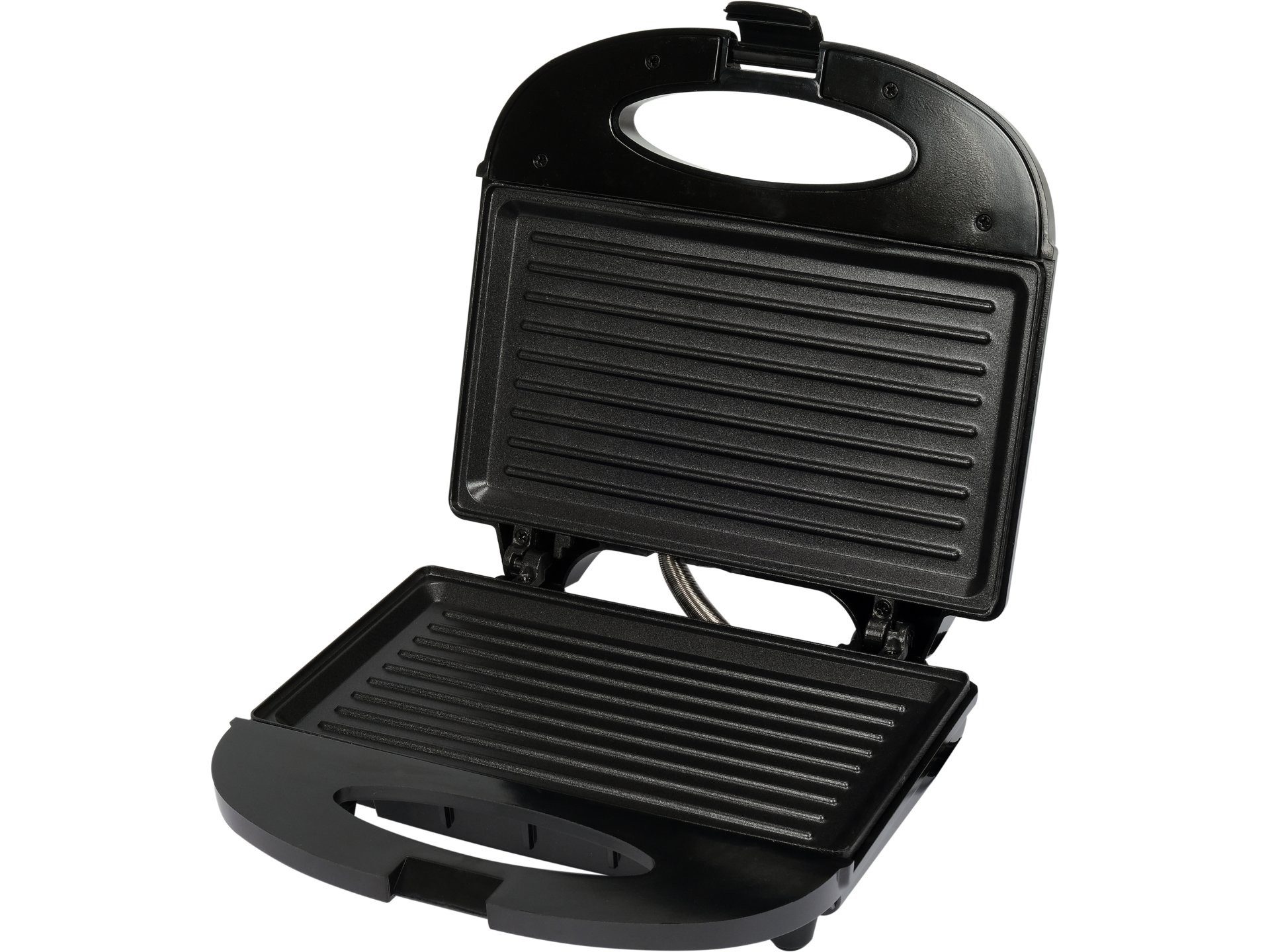 Lund 2-in-1-Sandwichmaker Sandwichmaker mit Grillplatte, 750 W, Schwarz, 750 W