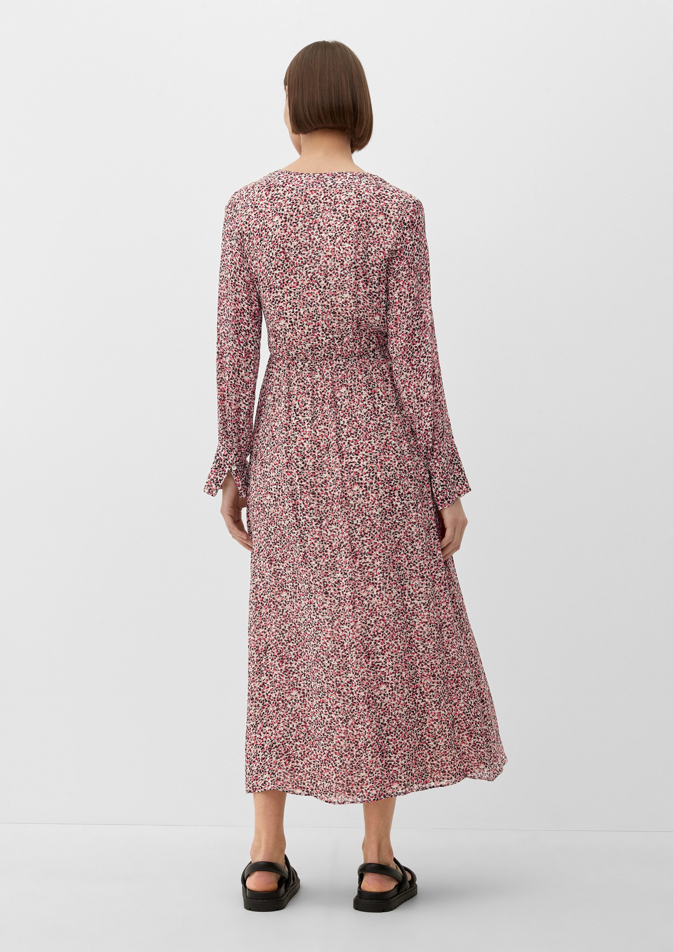 s.Oliver Maxikleid Kleid Kleid in Wickeloptik