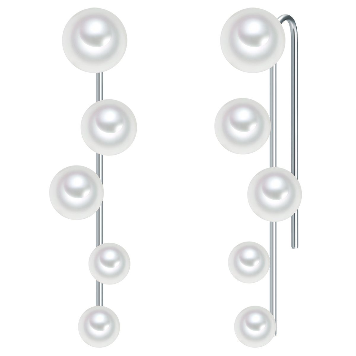 Perlenohrringe silber