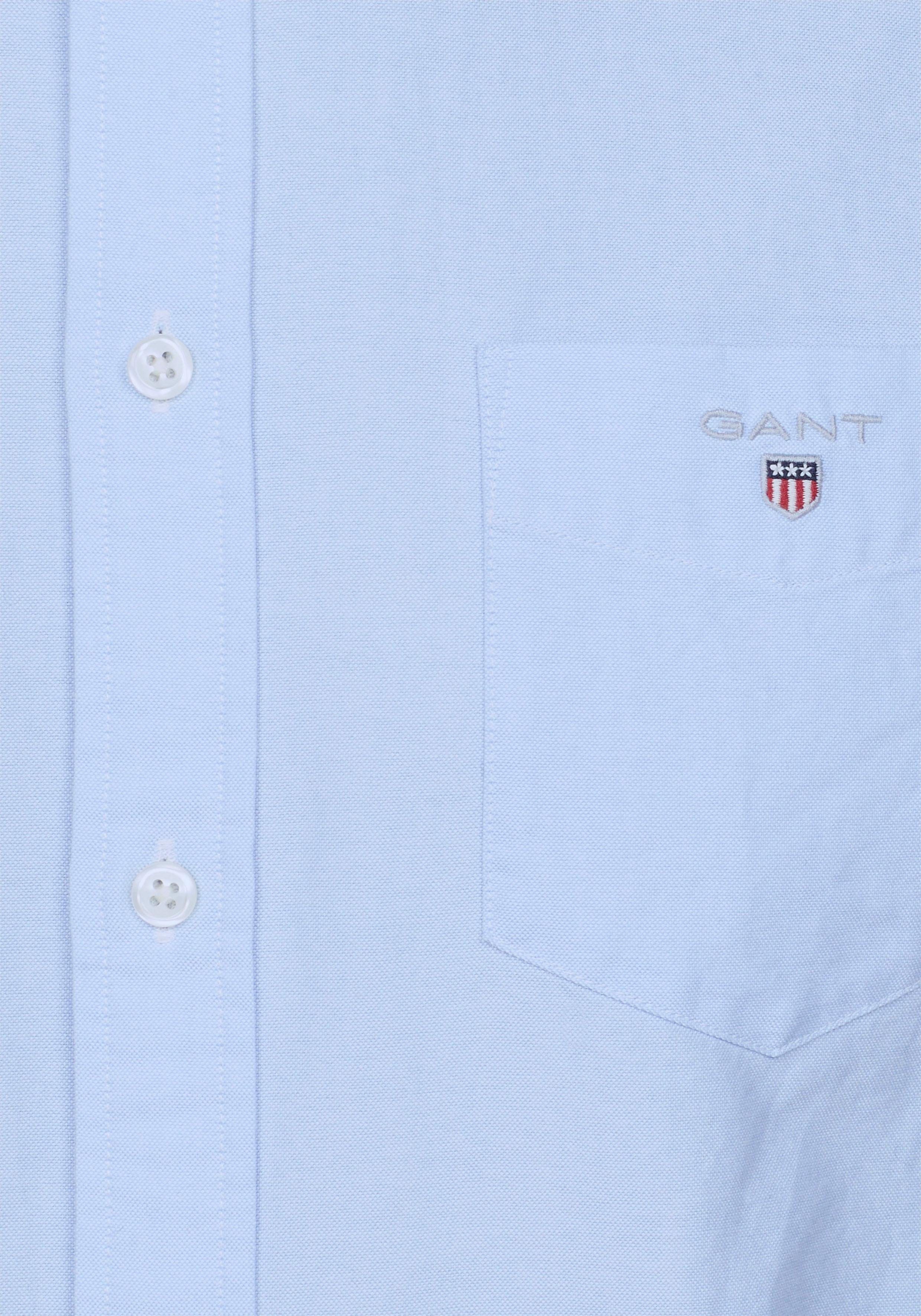 capri Gant blue Langarmhemd der Brusttasche Oxford auf mit Logostickerei