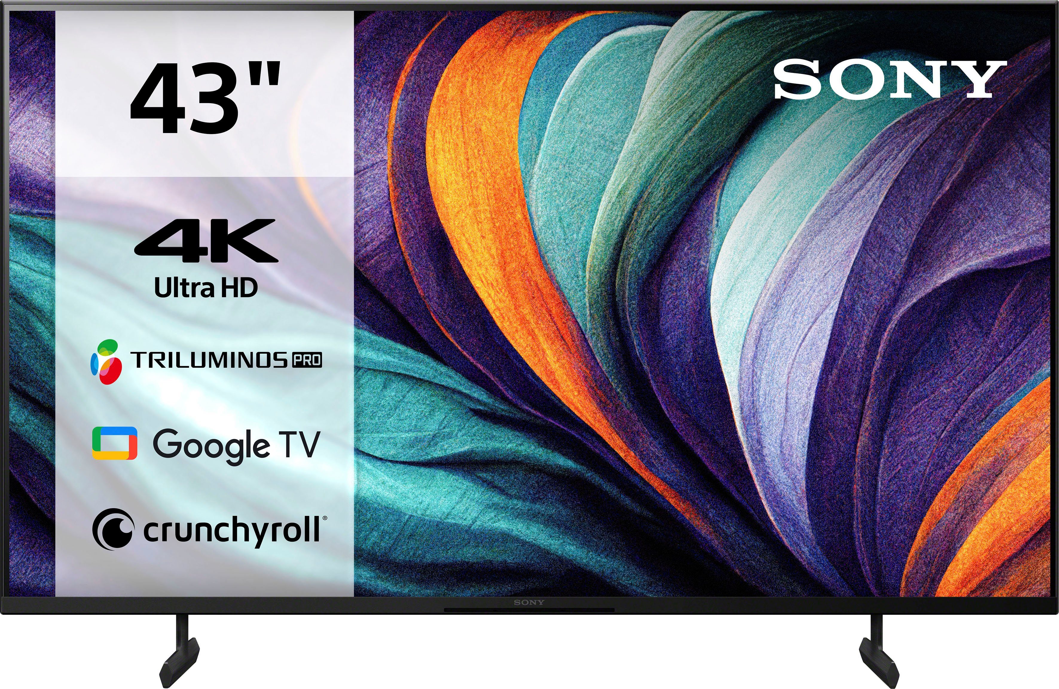 Sony KD-43X80L LED-Fernseher (108 cm/43 Google HDMI Gaming-Menü, TV, HD, 4K 2.1) HDR, Zoll, Ultra Smart-TV, CORE, Pro, X1-Prozessor, Triluminos BRAVIA