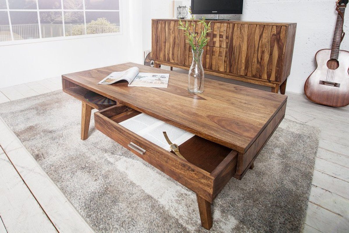 H. Designer Tisch cm Massivholz 120 - Couchtisch x 40 Salon Couchtisch Casa Natur Padrino