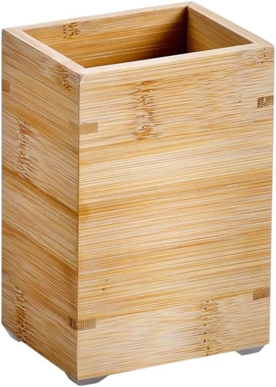 KESPER® Zahnbürstenhalter Zahnbürstenhalter mit Ablaufgitter, Bambus, Maße: 8,5 x 6,5 x 12 cm, (1-St)