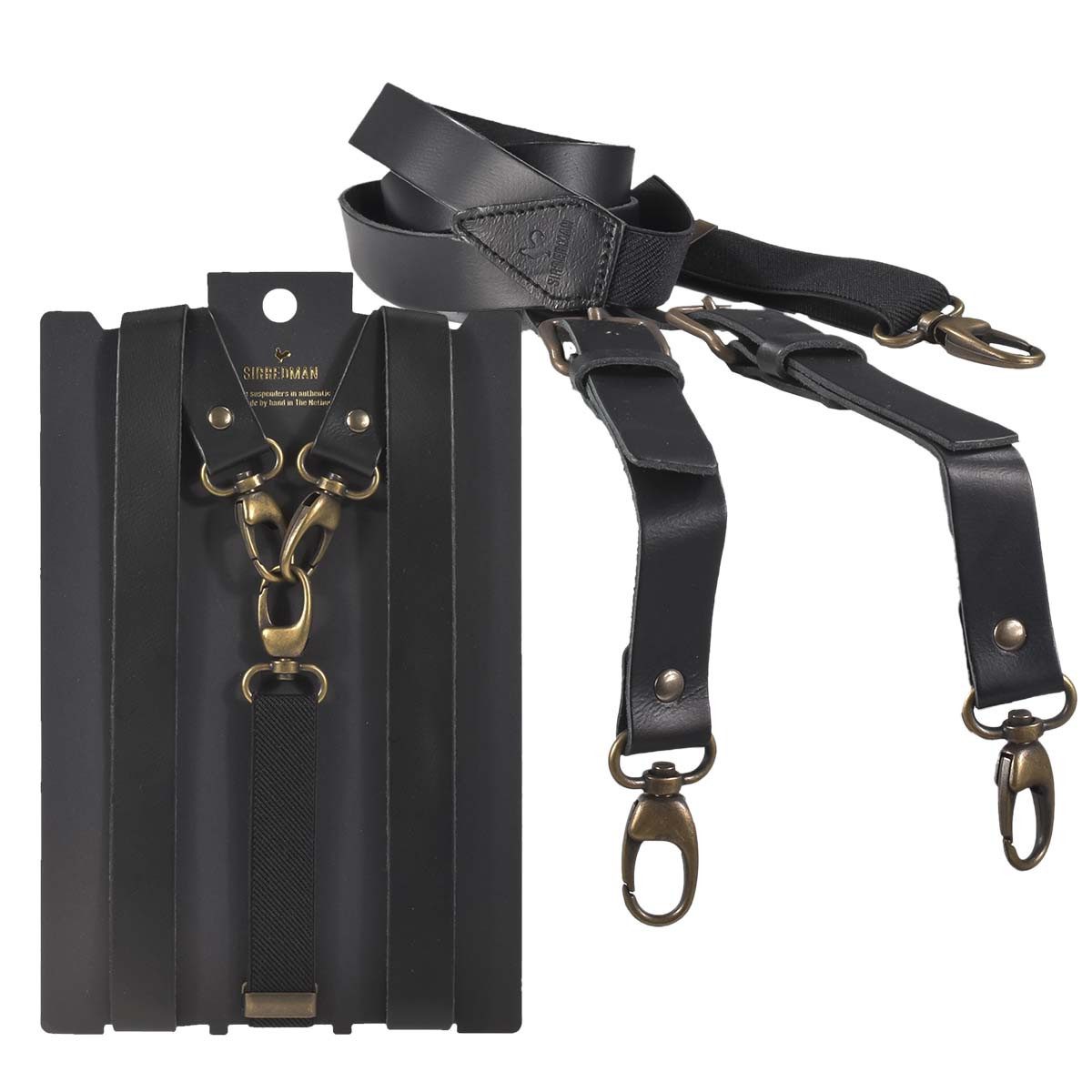 Sir Redman Hosenträger Leder mit Karabinerhaken "Work" Holländer Y-Form, 25 günstig online kaufen