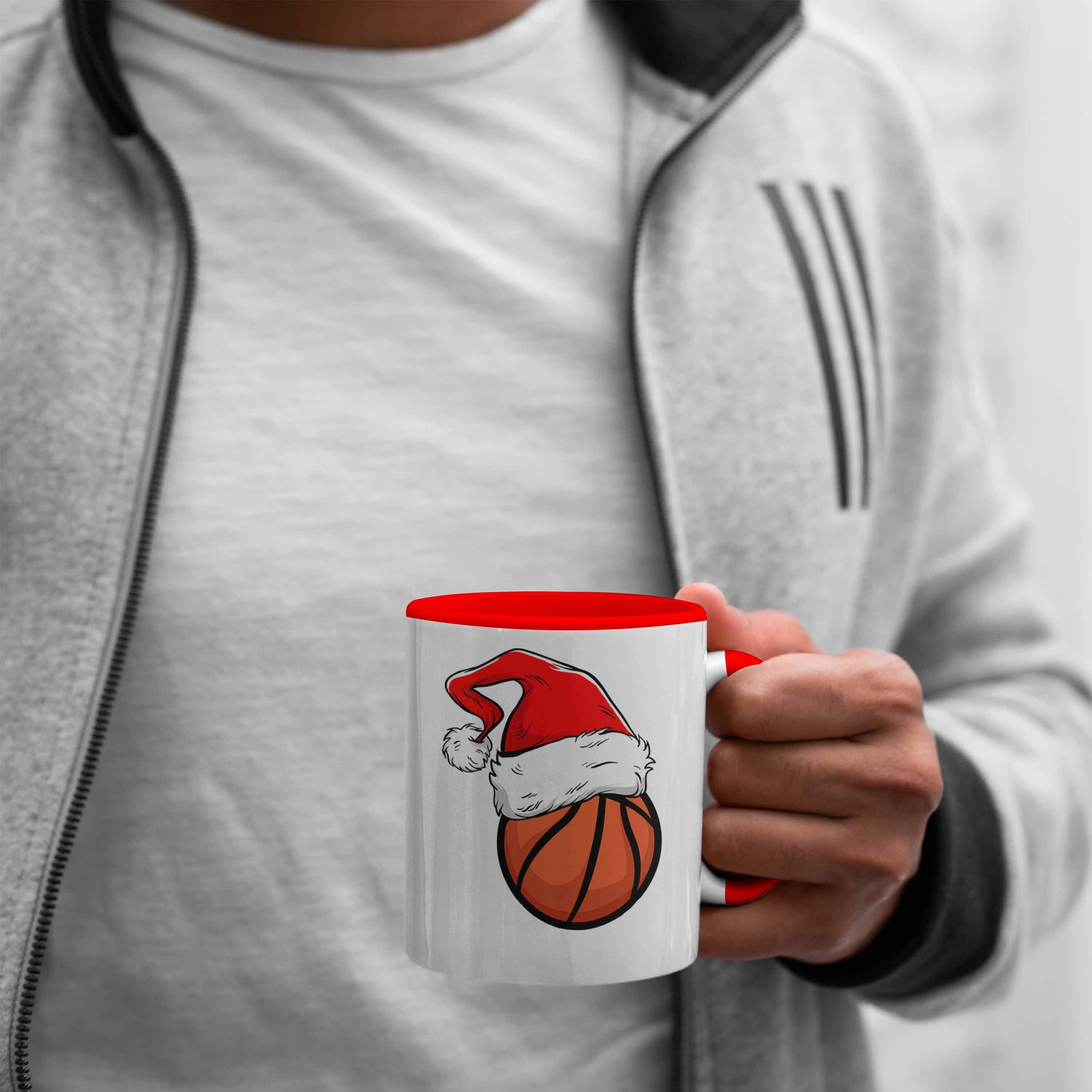 - Basketballspieler Geschenkidee Tasse Geschenk Trendation Basketball Trendation Weihnachten Tasse Rot