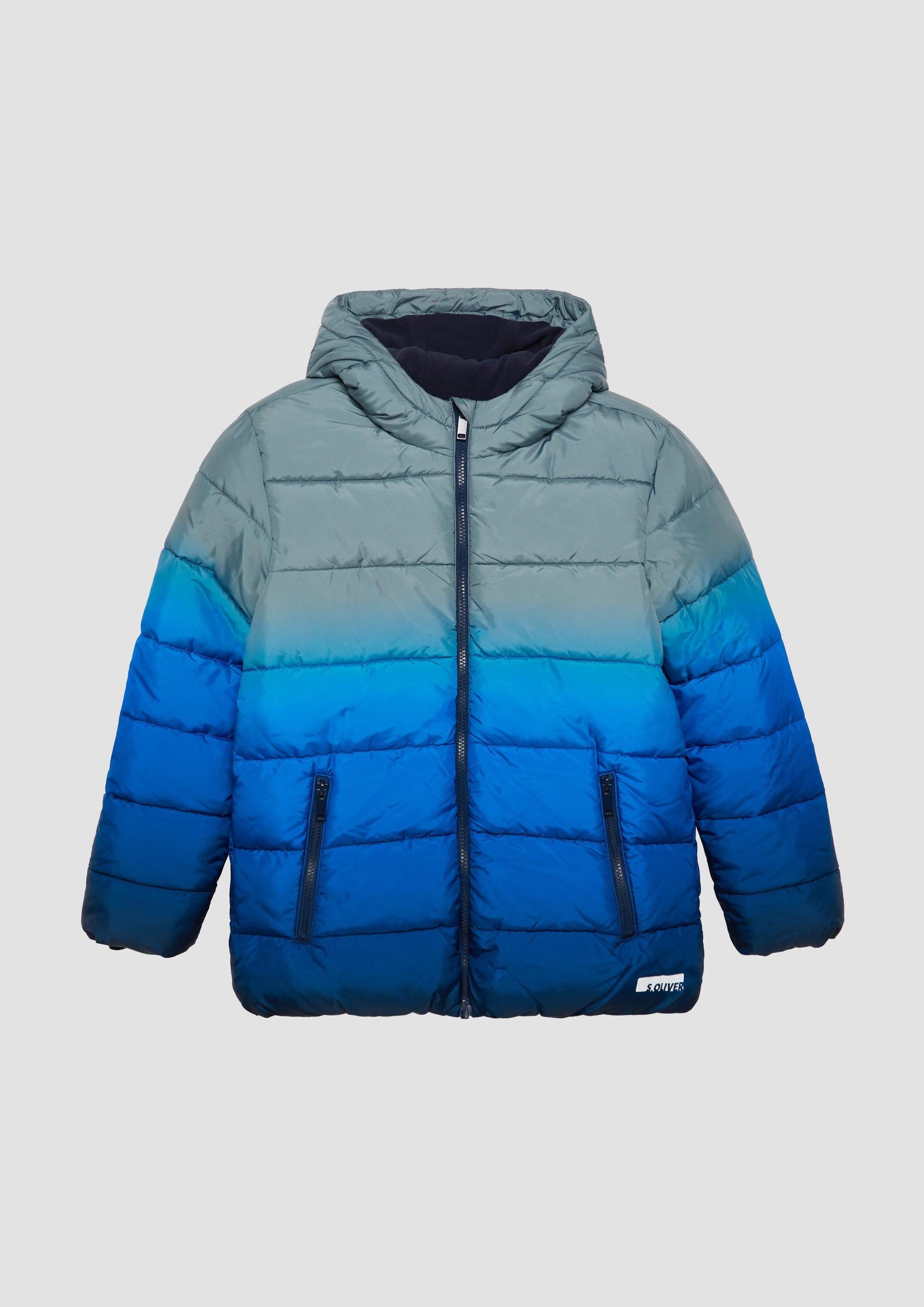 s.Oliver Winterjacke Outdoor-Jacke Steppjacke mit Farbverlauf und Fleecefutter